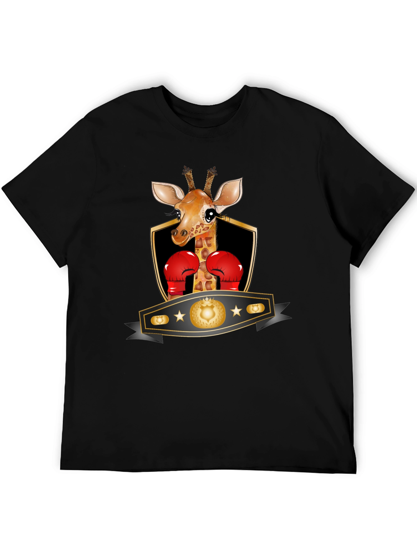 Giraffe Boxing T-Shirt - Funny Animal Tee