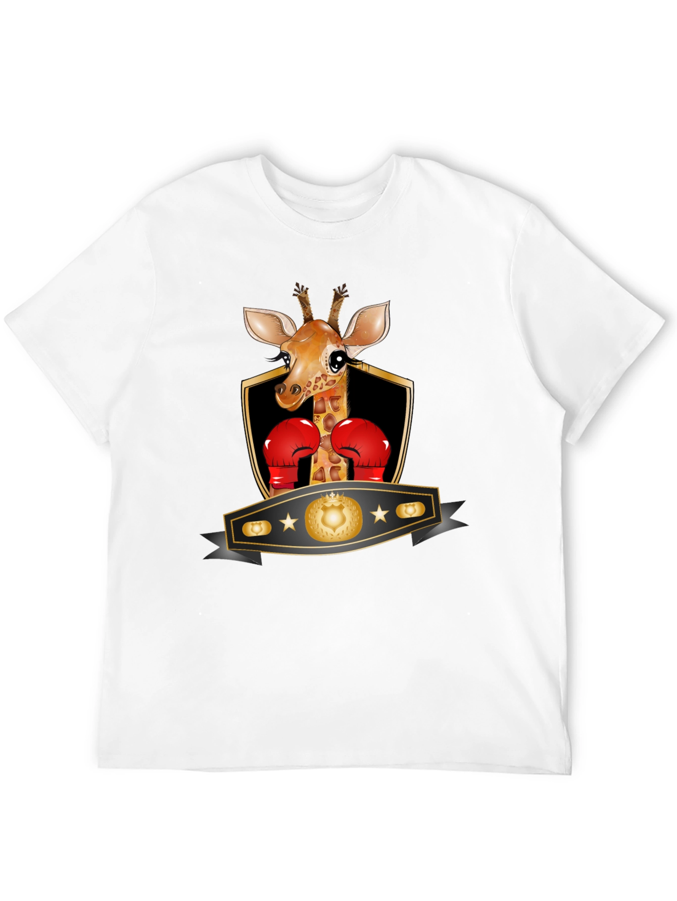 Giraffe Boxing T-Shirt - Funny Animal Tee
