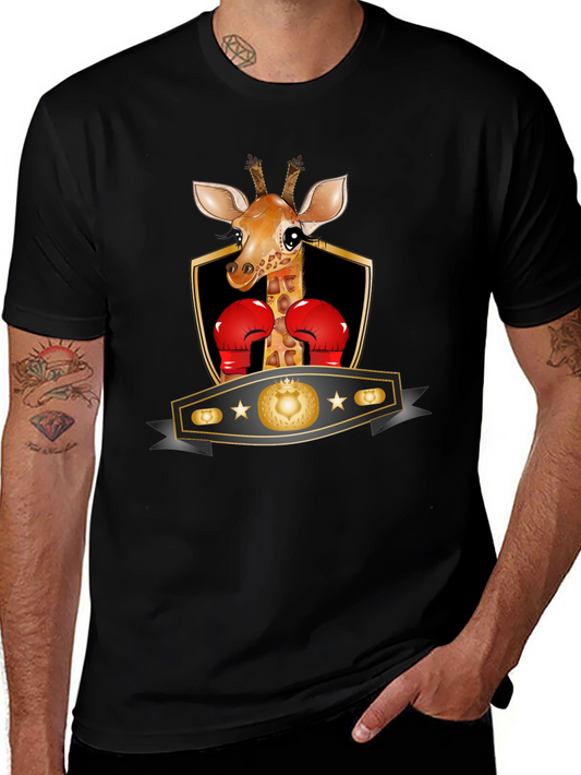 Giraffe Boxing T-Shirt - Funny Animal Tee