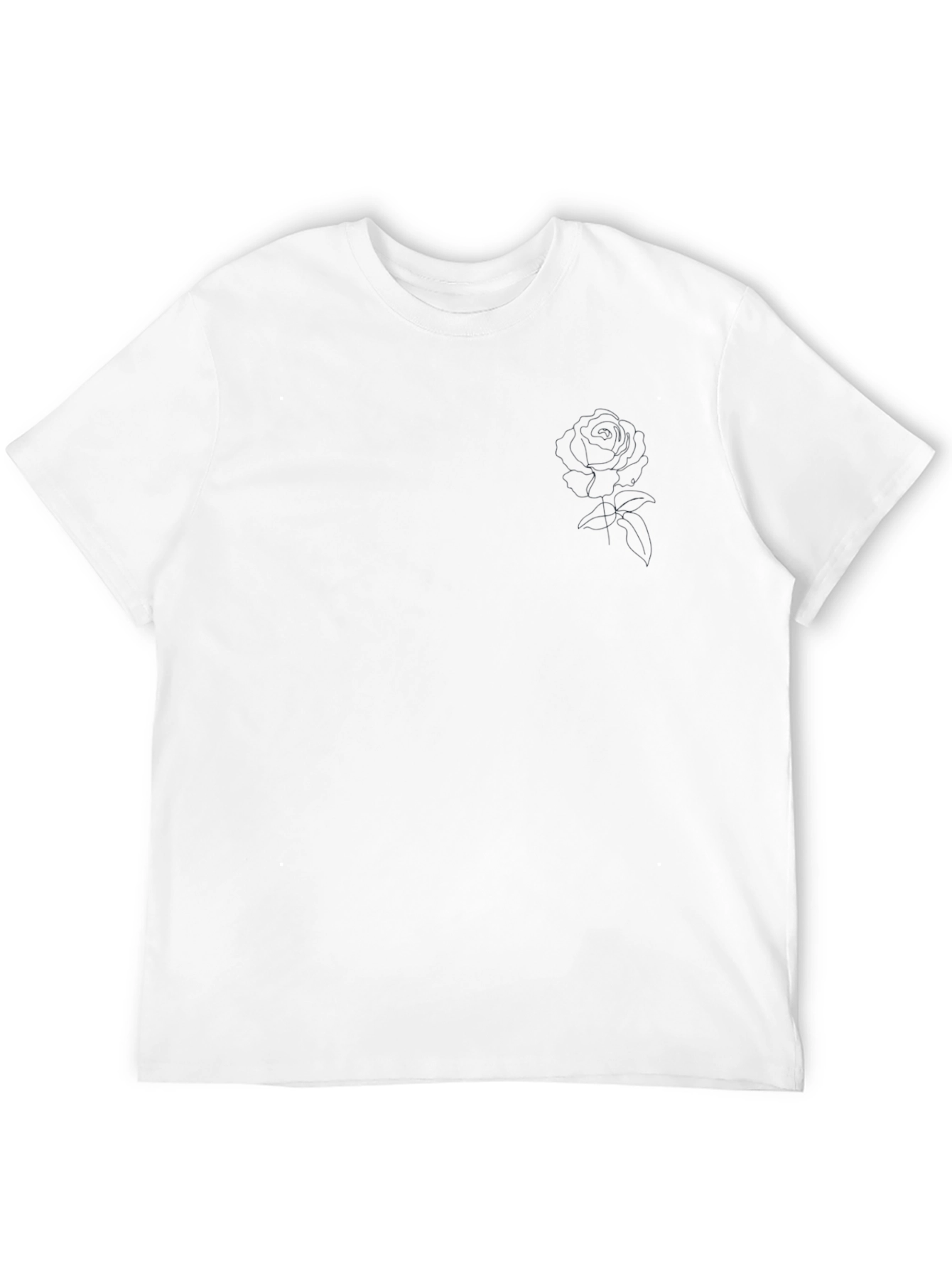 Mens Black Rose Graphic T-Shirt - Casual Style