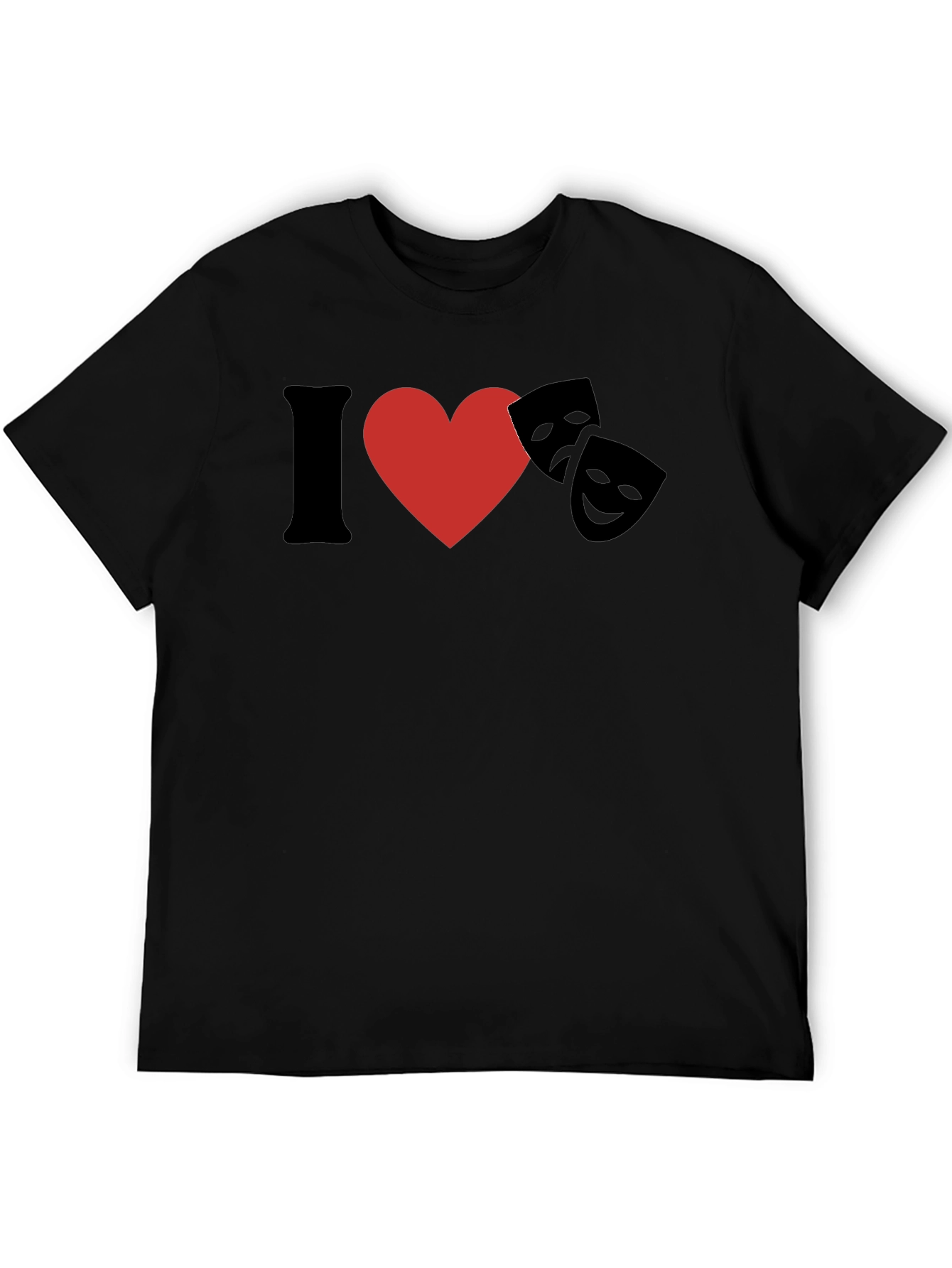 I Love Theatre Graphic Tee - Black