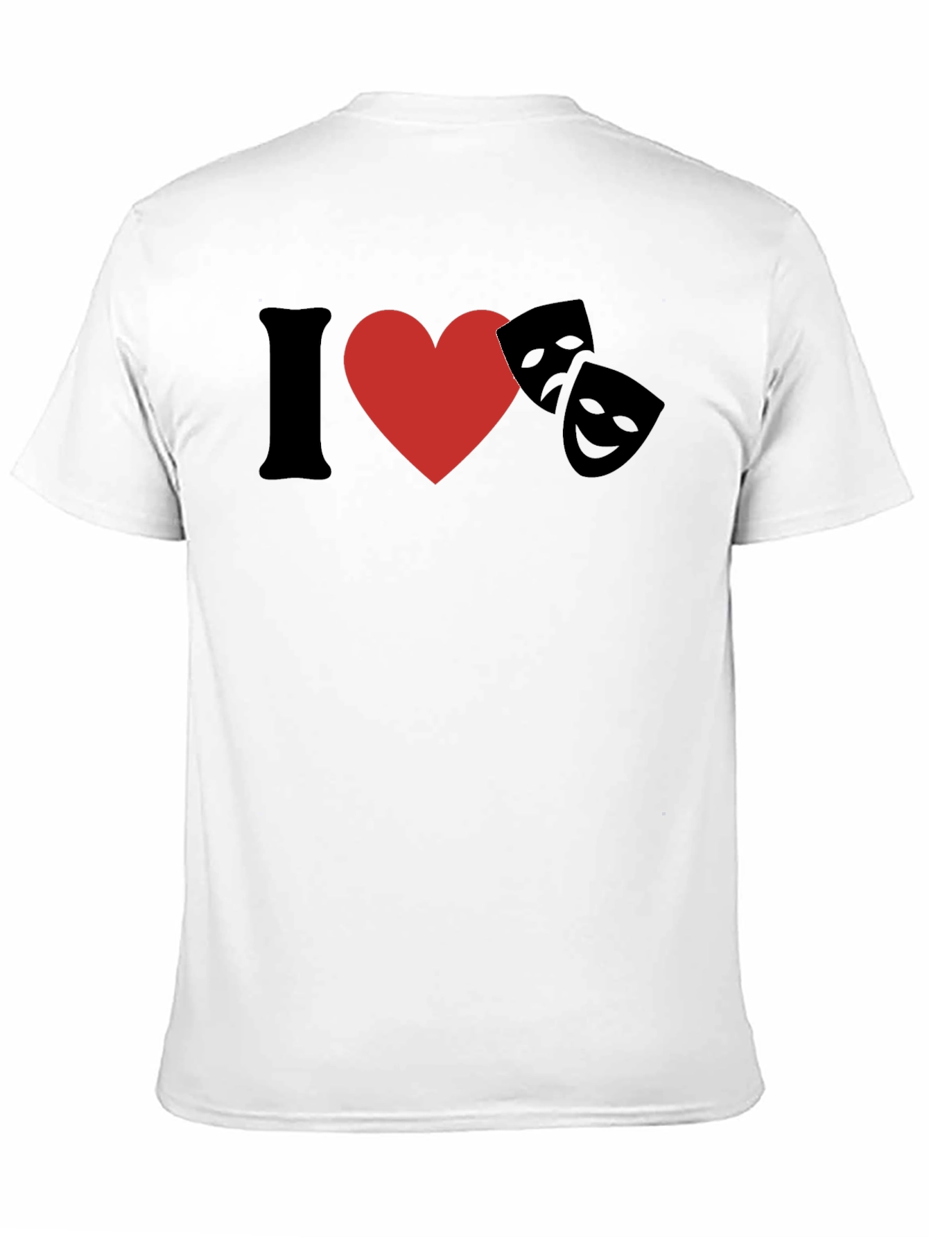I Love Theatre Graphic Tee - Black