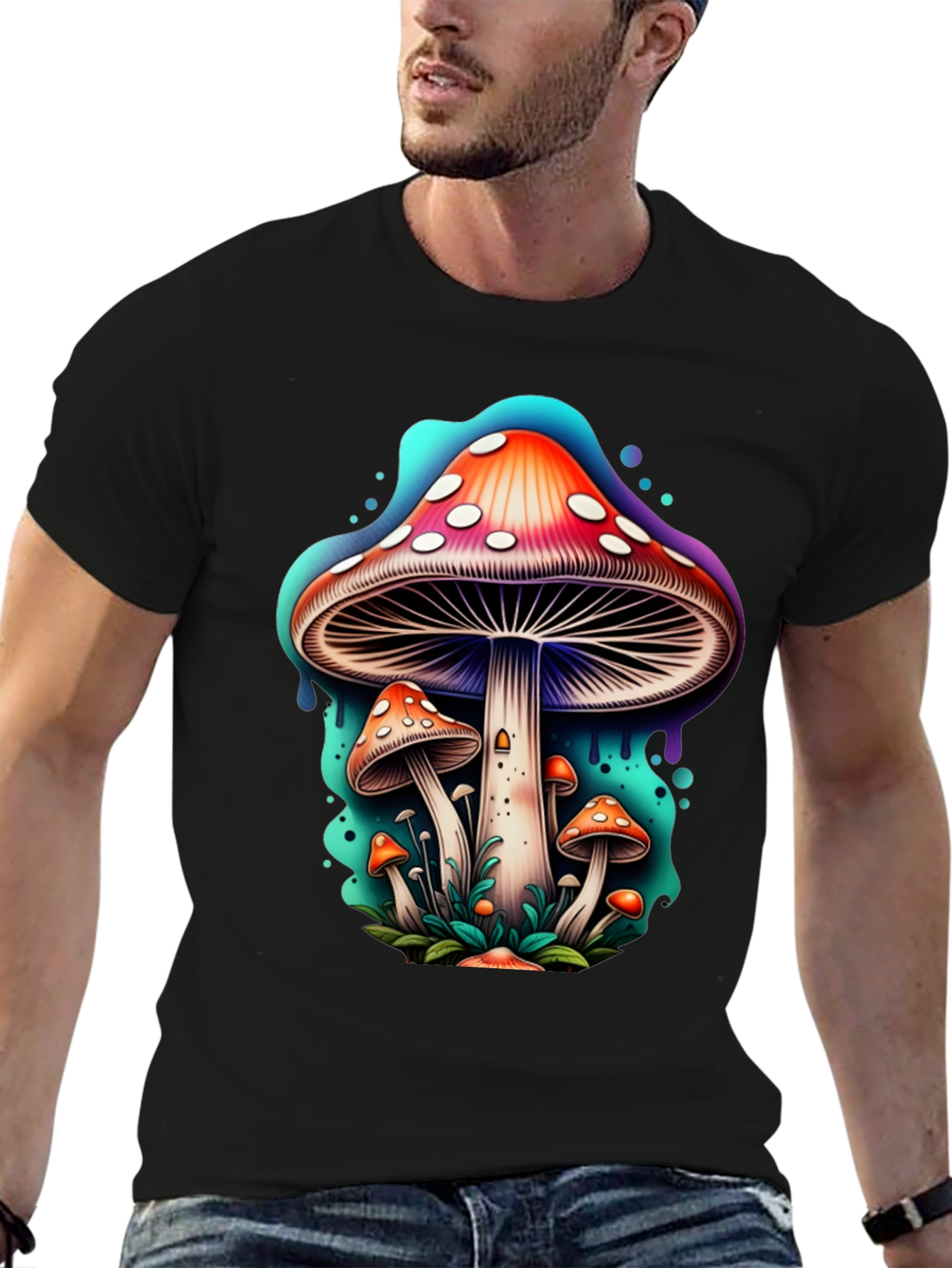 Psychedelic Mushroom Graphic T-Shirt