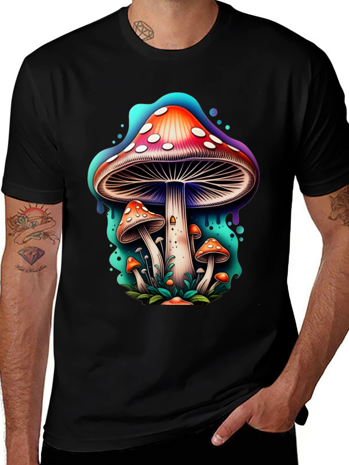 Psychedelic Mushroom Graphic T-Shirt
