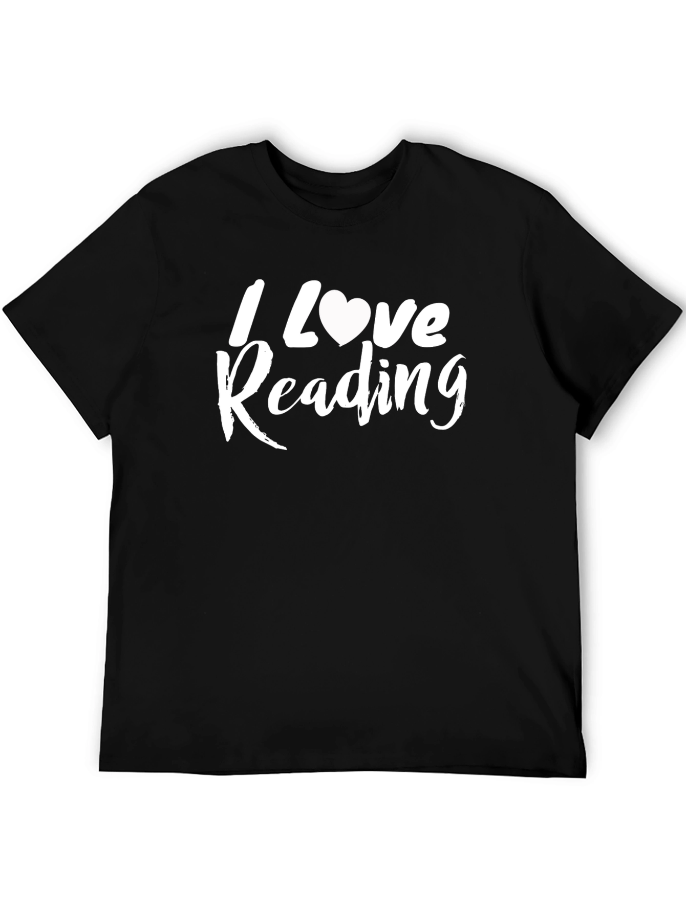 I Love Reading Graphic Tee - Black Cotton T-Shirt