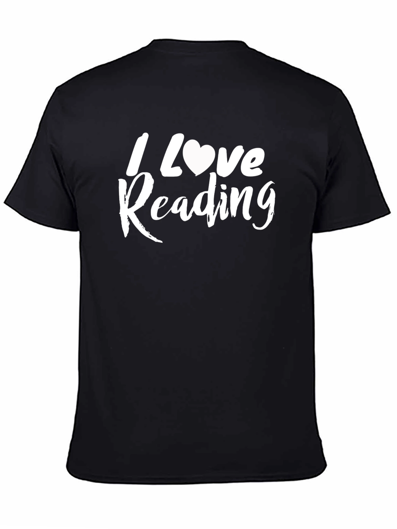 I Love Reading Graphic Tee - Black Cotton T-Shirt