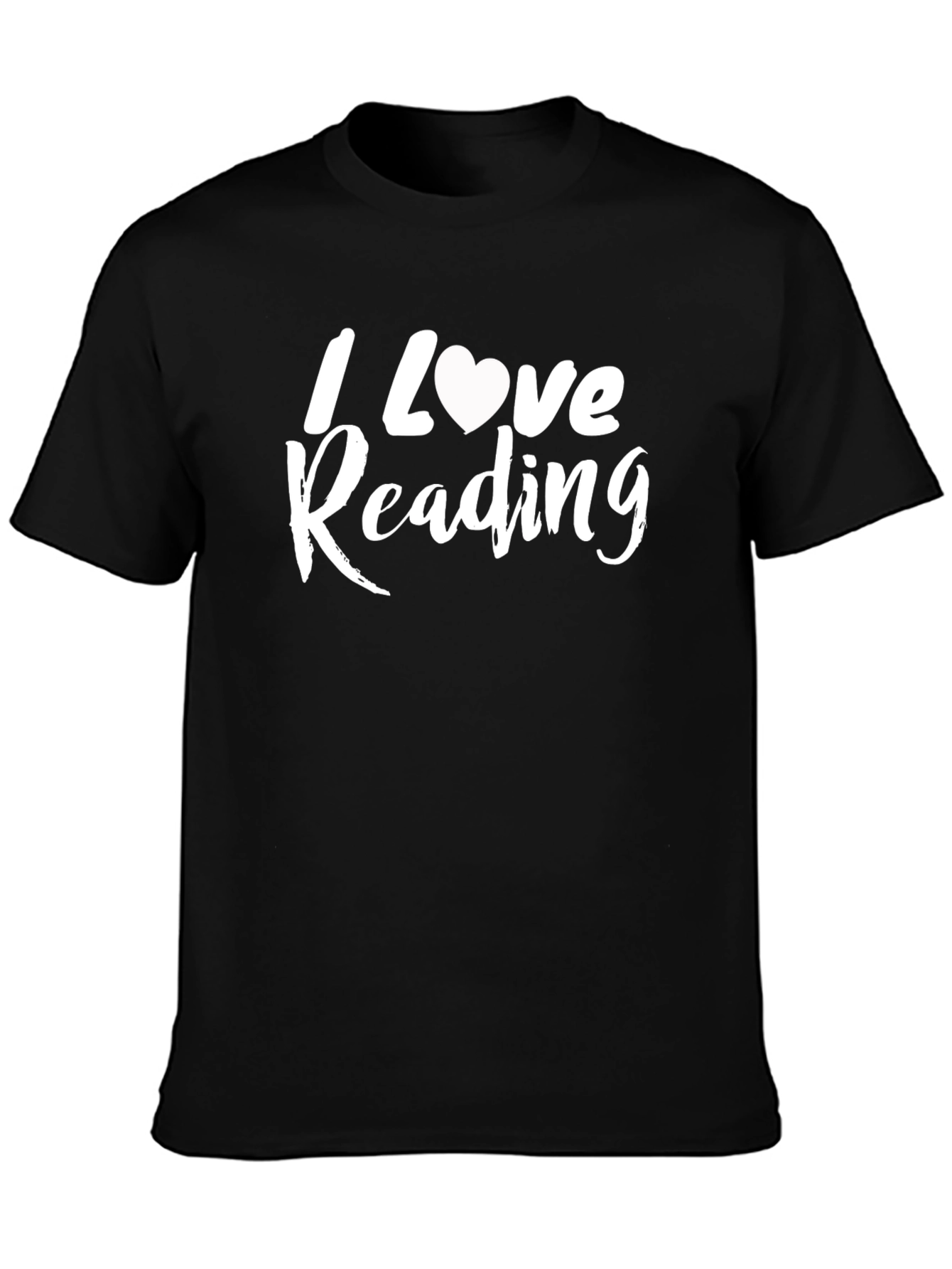 I Love Reading Graphic Tee - Black Cotton T-Shirt
