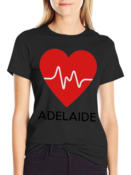 Adelaide Heartbeat T-Shirt - Stylish City Pride Tee