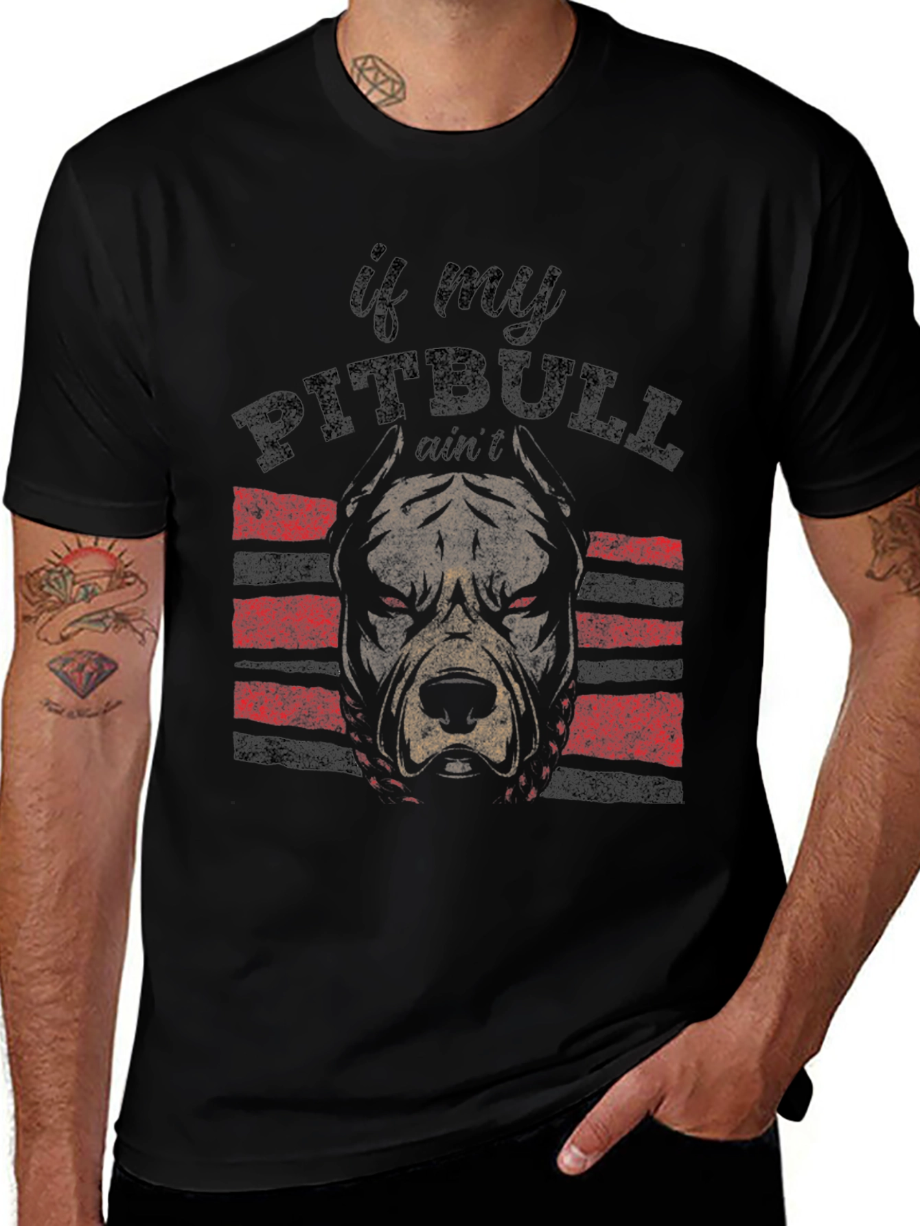 Pitbull Graphic T-Shirt - Black