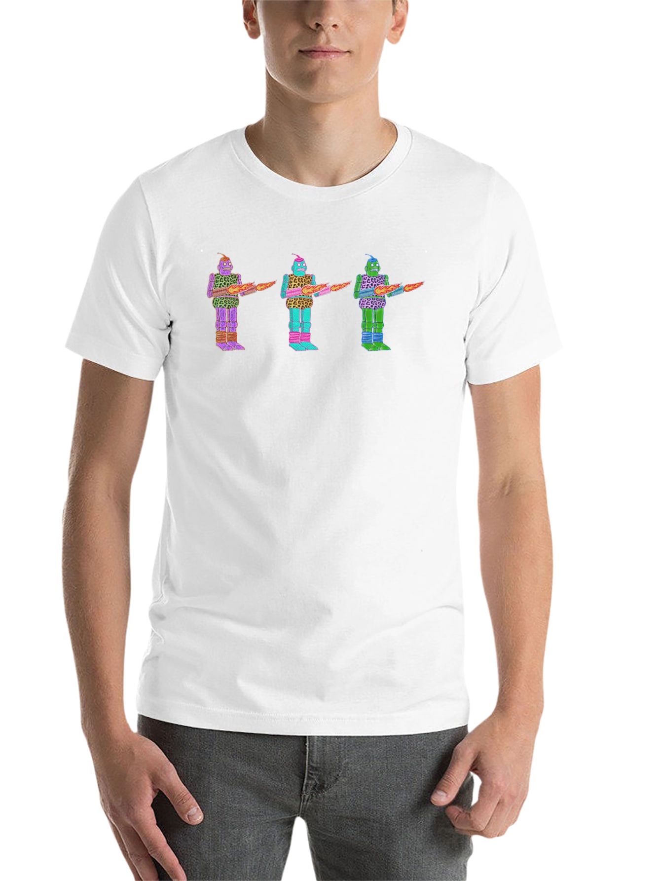 Retro Robot T-Shirt - Funky Graphic Tee