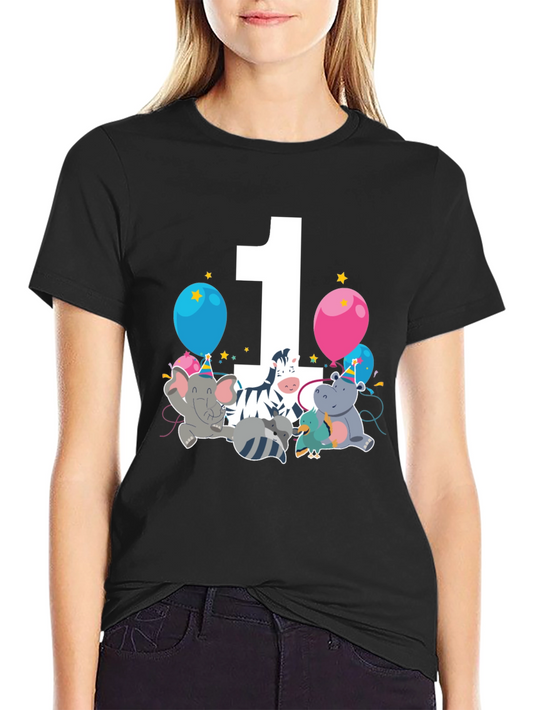 Birthday One Zoo Animal Party T-Shirt