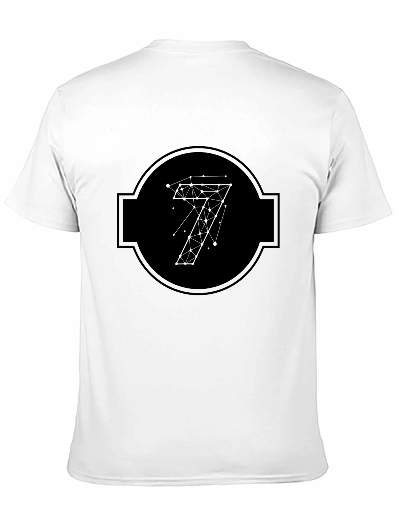Geometric Seven Black Tee