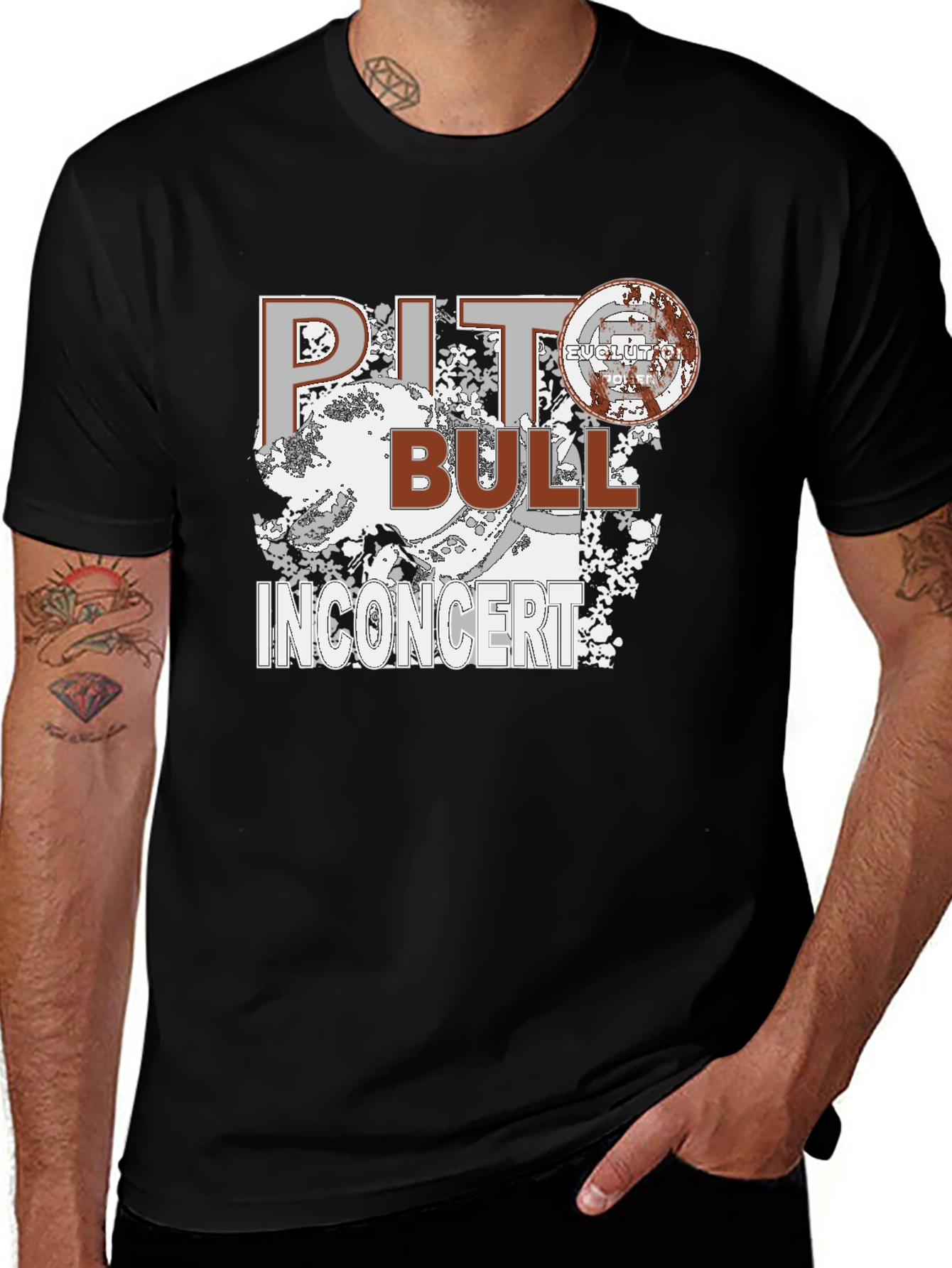 Pitbull In Concert Graphic Tee - Black