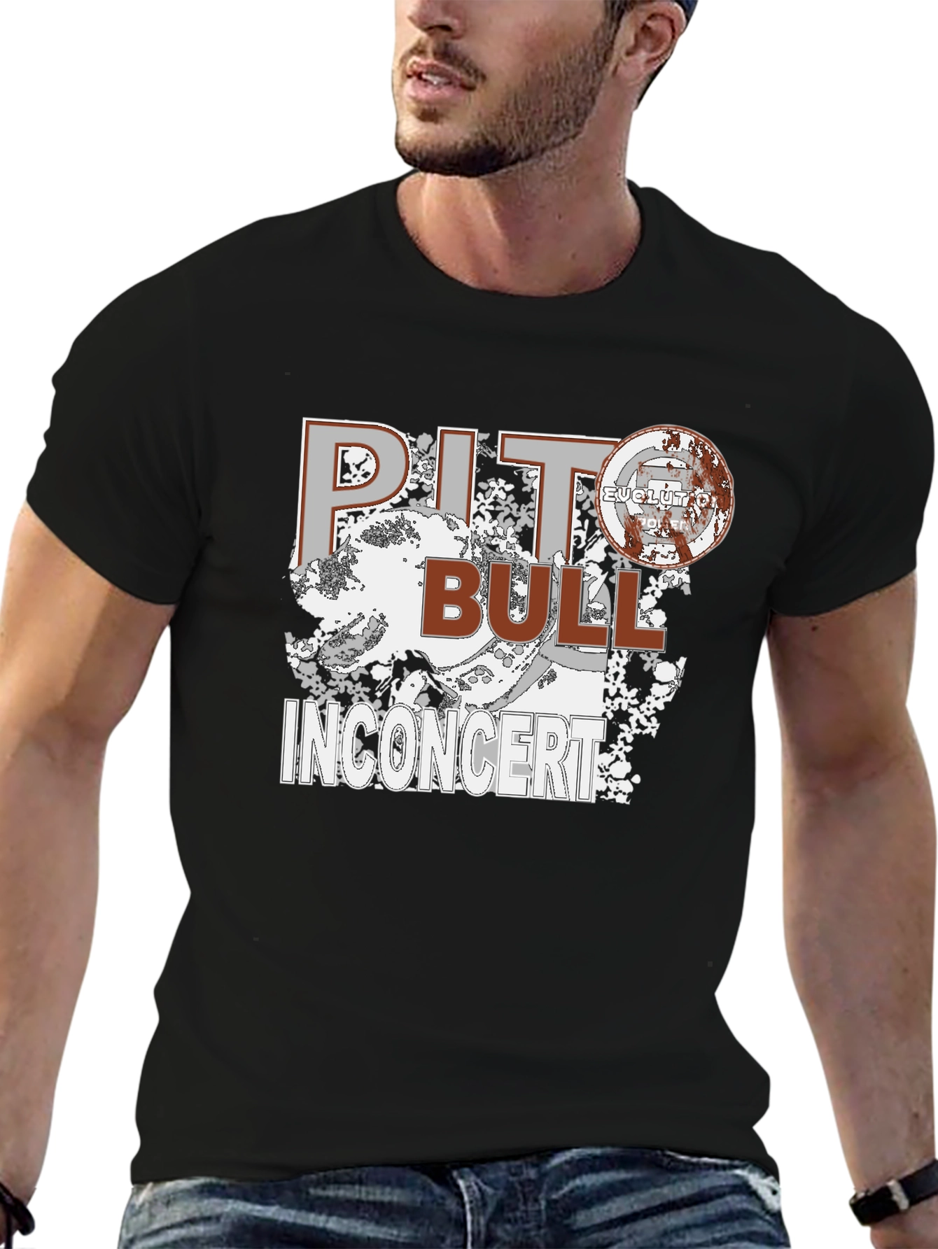 Pitbull In Concert Graphic Tee - Black