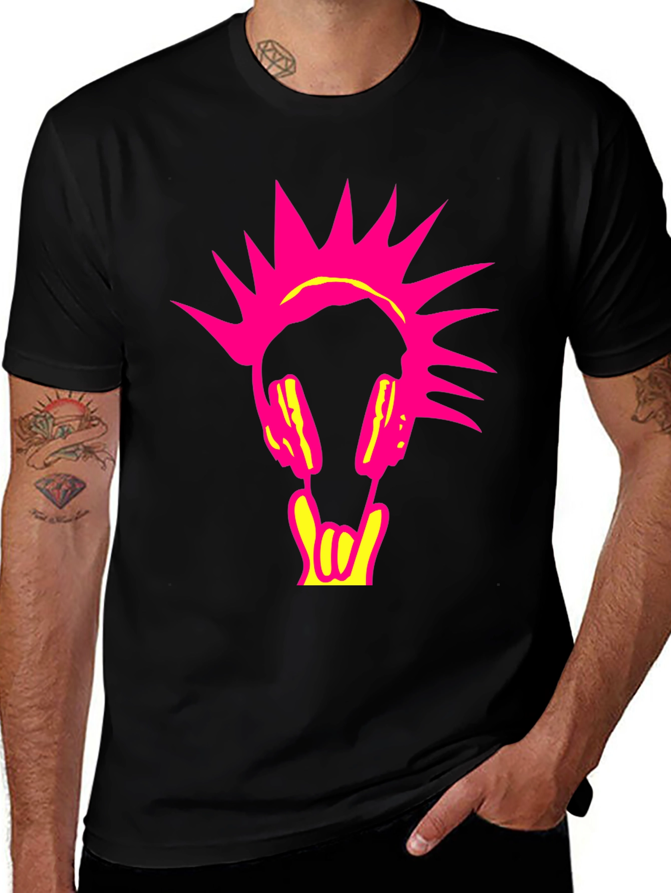 Punk Rock Headphone Graphic Tee