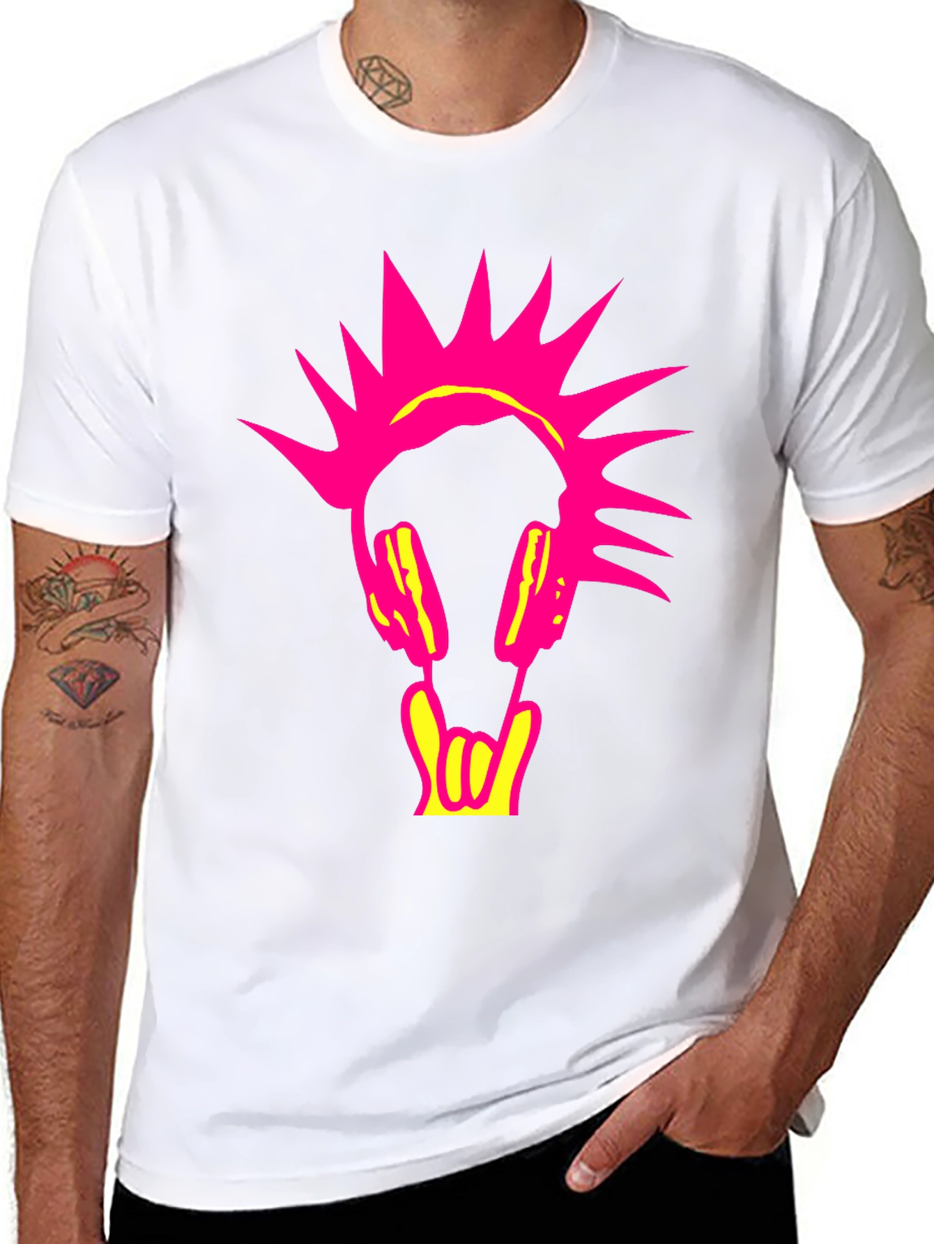 Punk Rock Headphone Graphic Tee