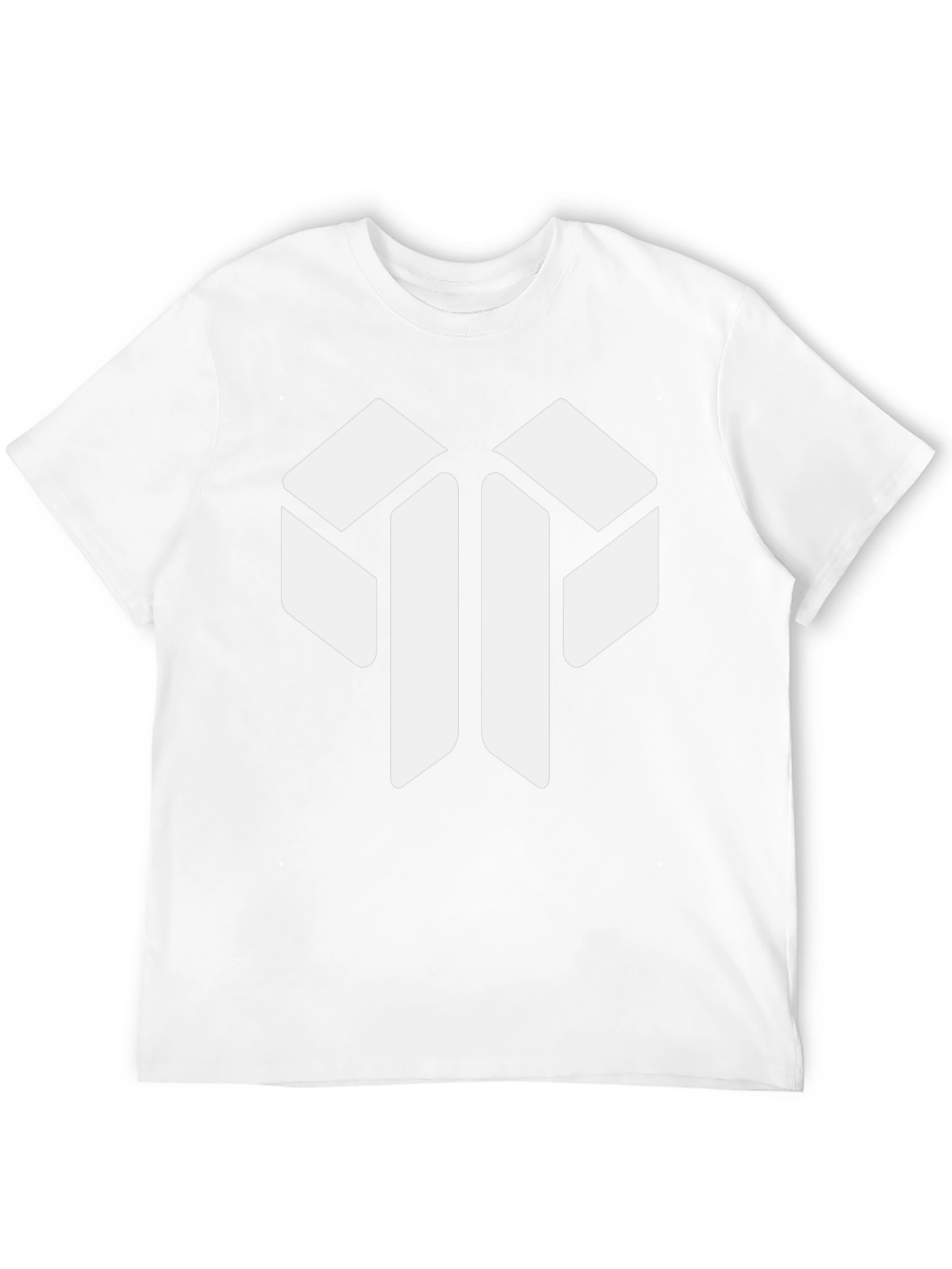 Modern Geometric Logo Black T-Shirt