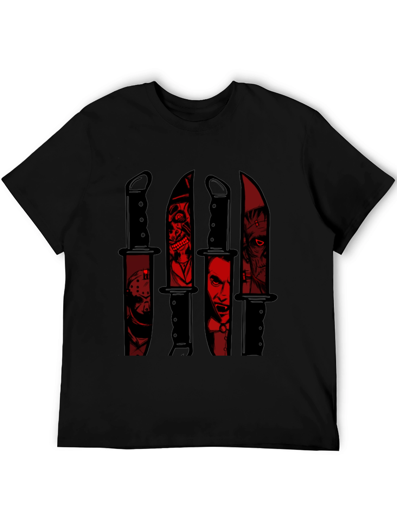 Horror Movie Character Knife Graphic Tee