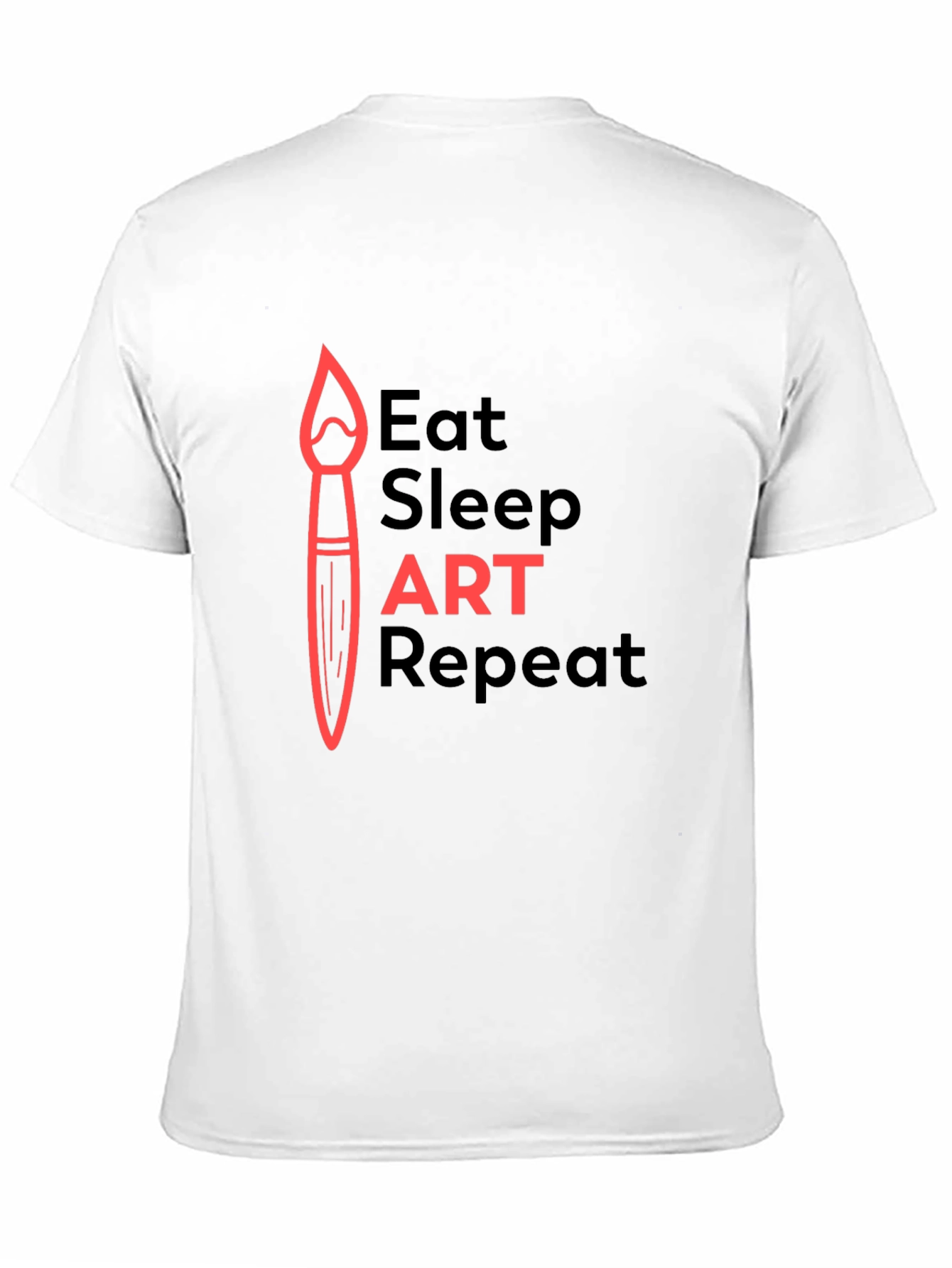 Eat Sleep Art Repeat Graphic T-Shirt - Black