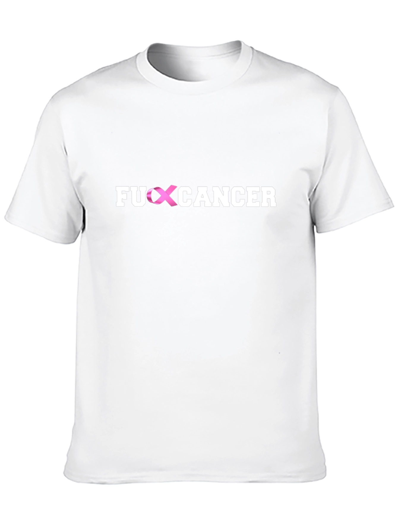 F Cancer Ribbon T-Shirt - Fight Breast Cancer Awareness