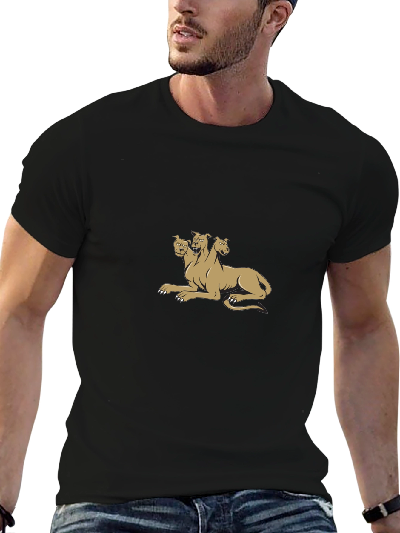 Cerberus Graphic Tee - Black Cotton Blend