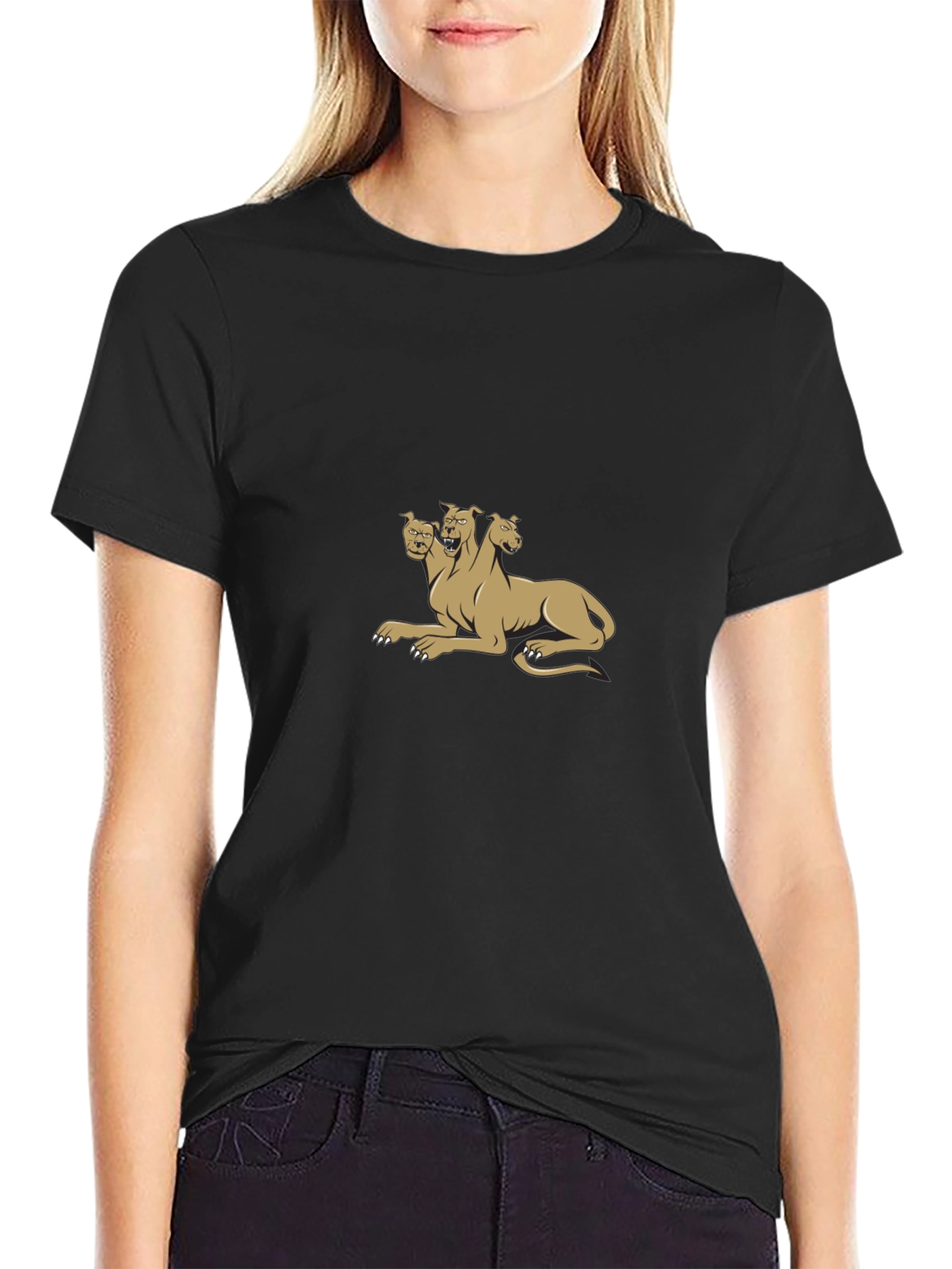 Cerberus Graphic Tee - Black Cotton Blend