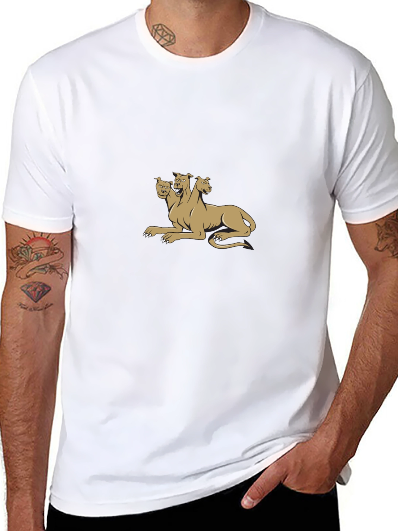 Cerberus Graphic Tee - Black Cotton Blend