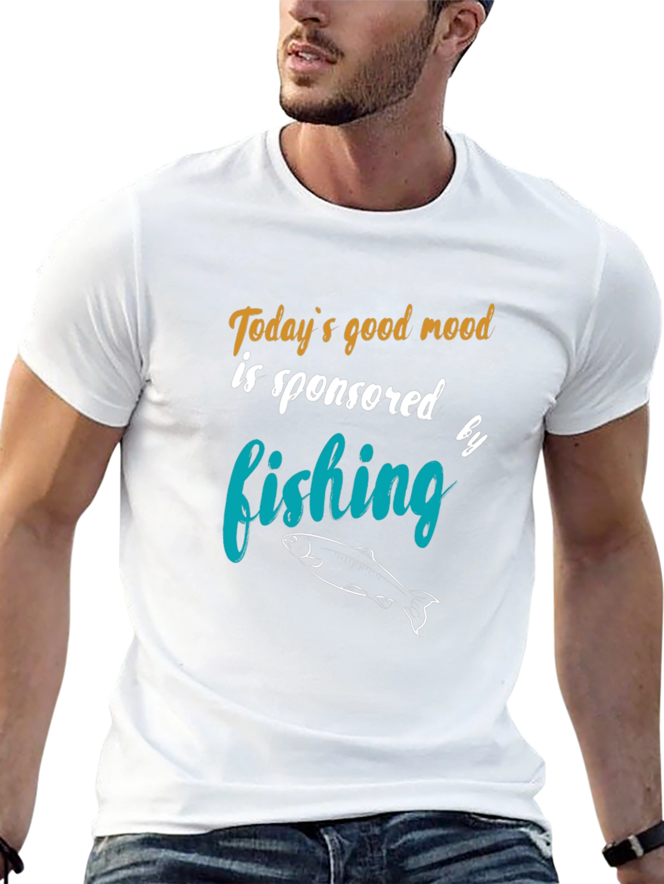 Fishing Sponsored T-Shirt - Mens Crew Neck Tee