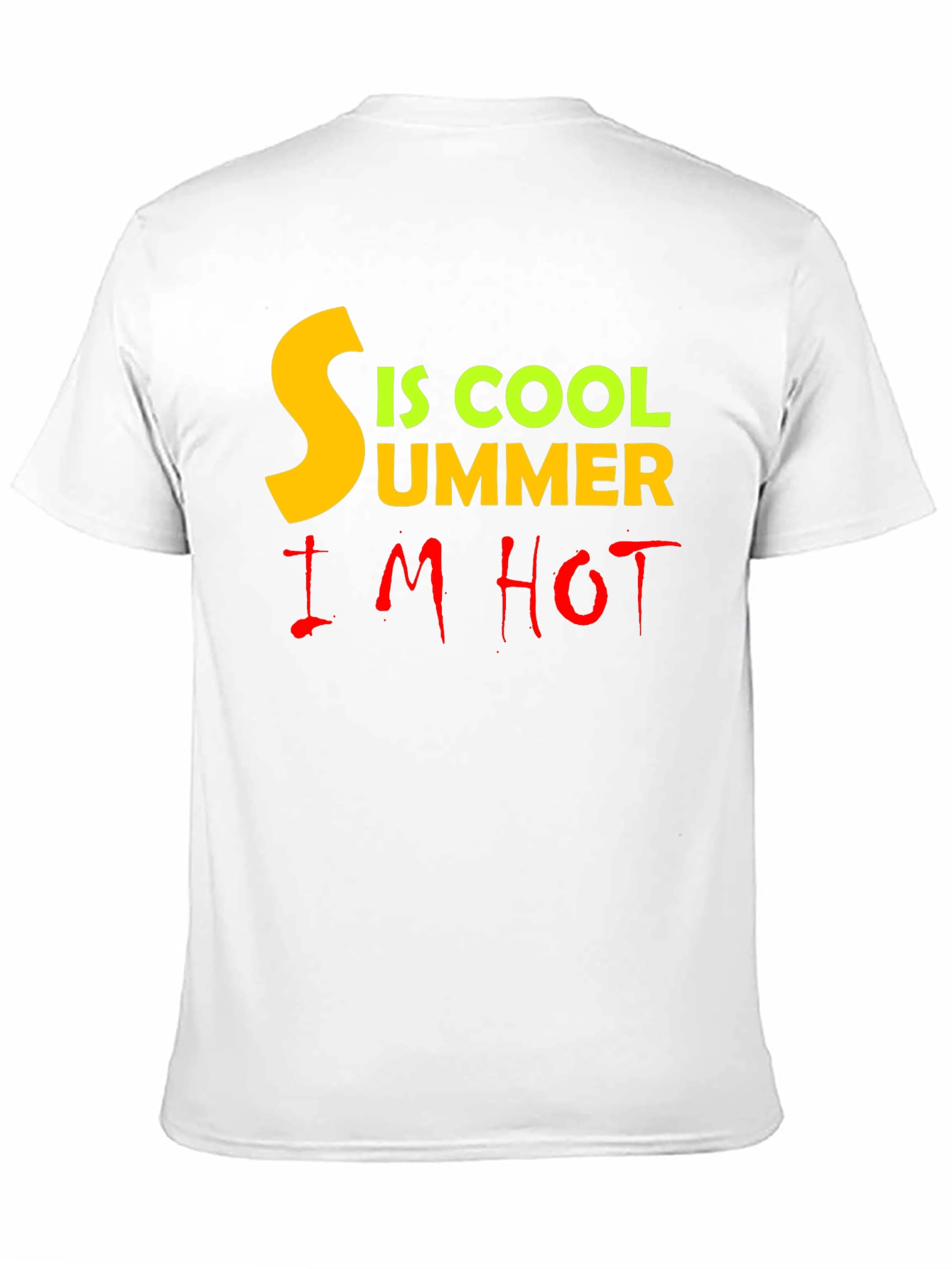 Summer Cool & Hot Graphic T-Shirt - Black