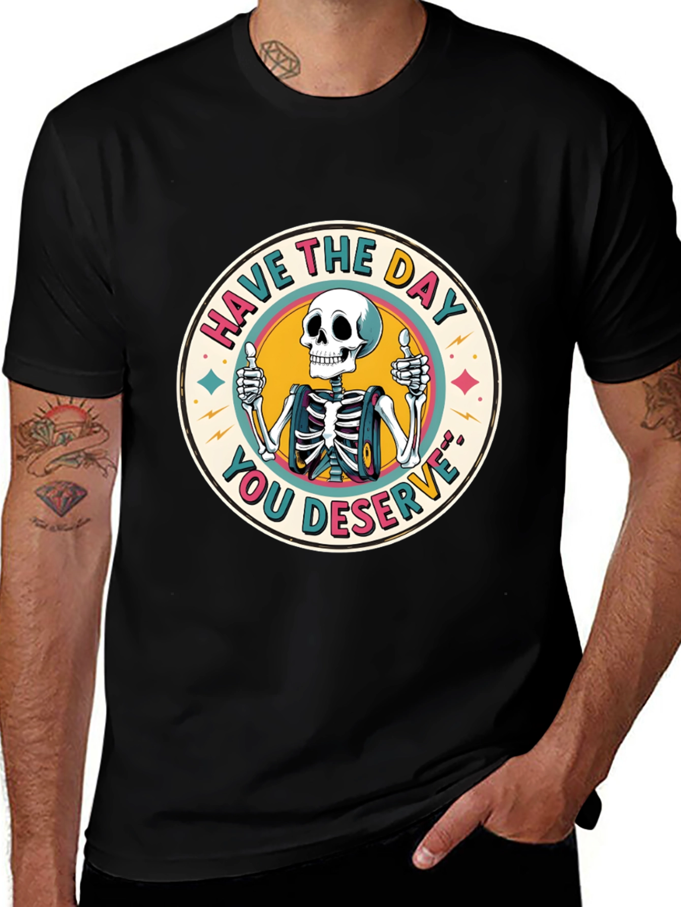 Skeleton Graphic Tee - Have The Day You Deserve