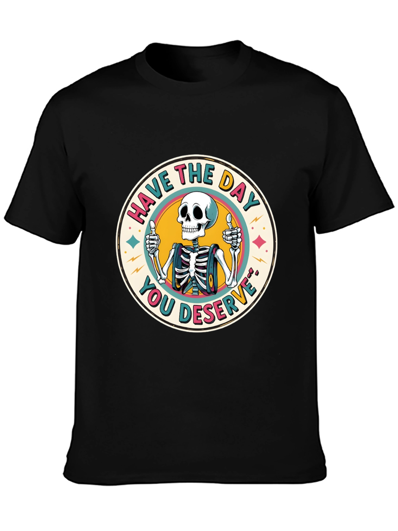 Skeleton Graphic Tee - Have The Day You Deserve