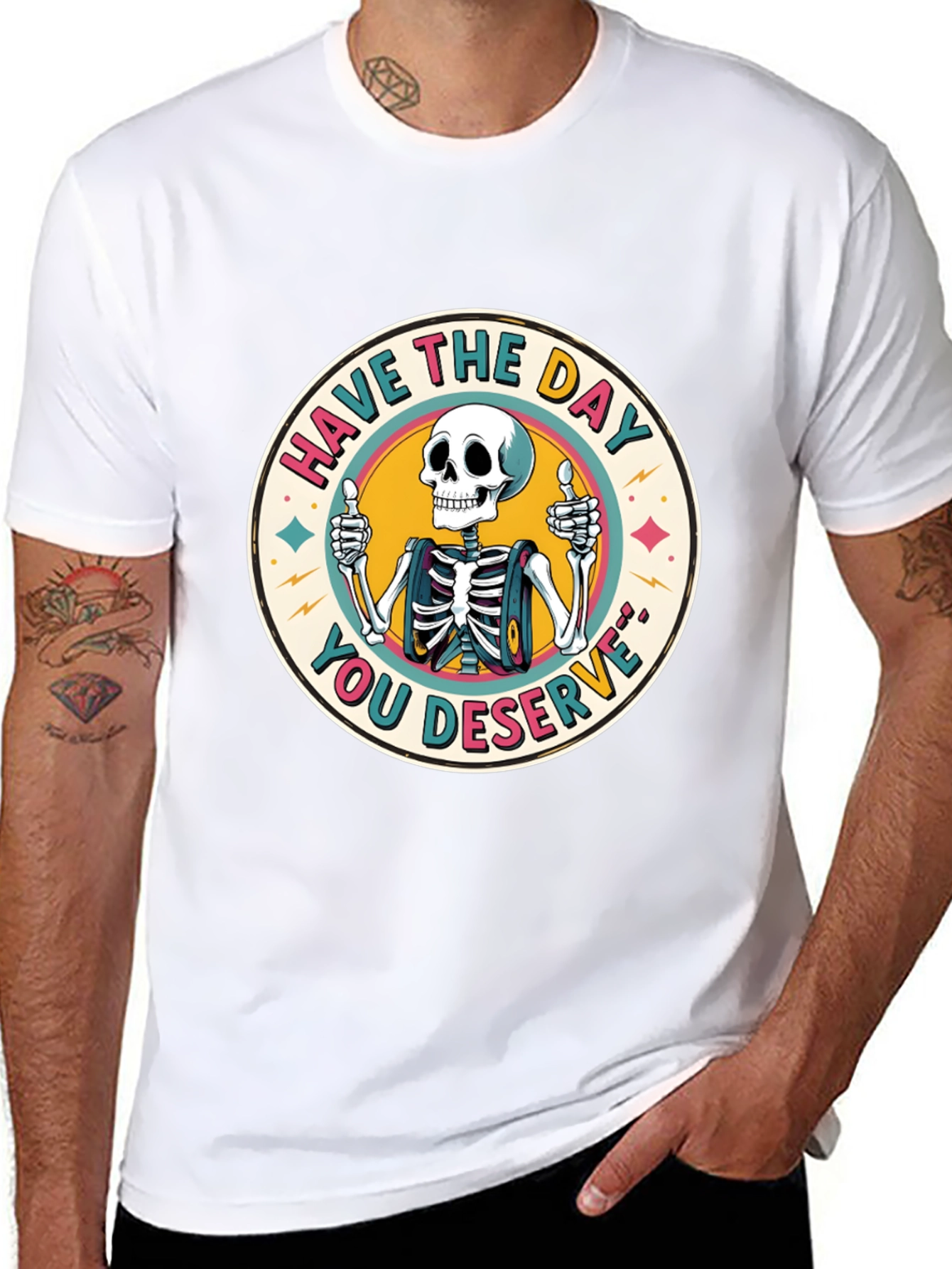 Skeleton Graphic Tee - Have The Day You Deserve