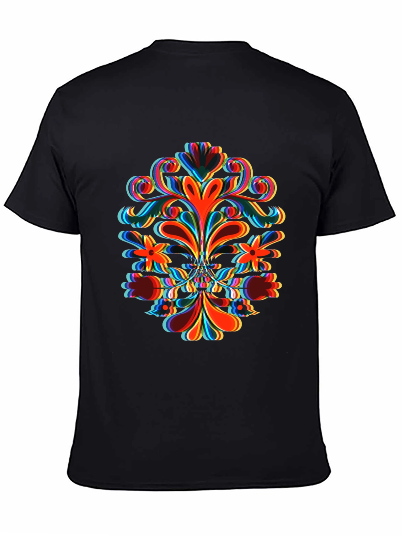 Psychedelic Floral Graphic Print Tee