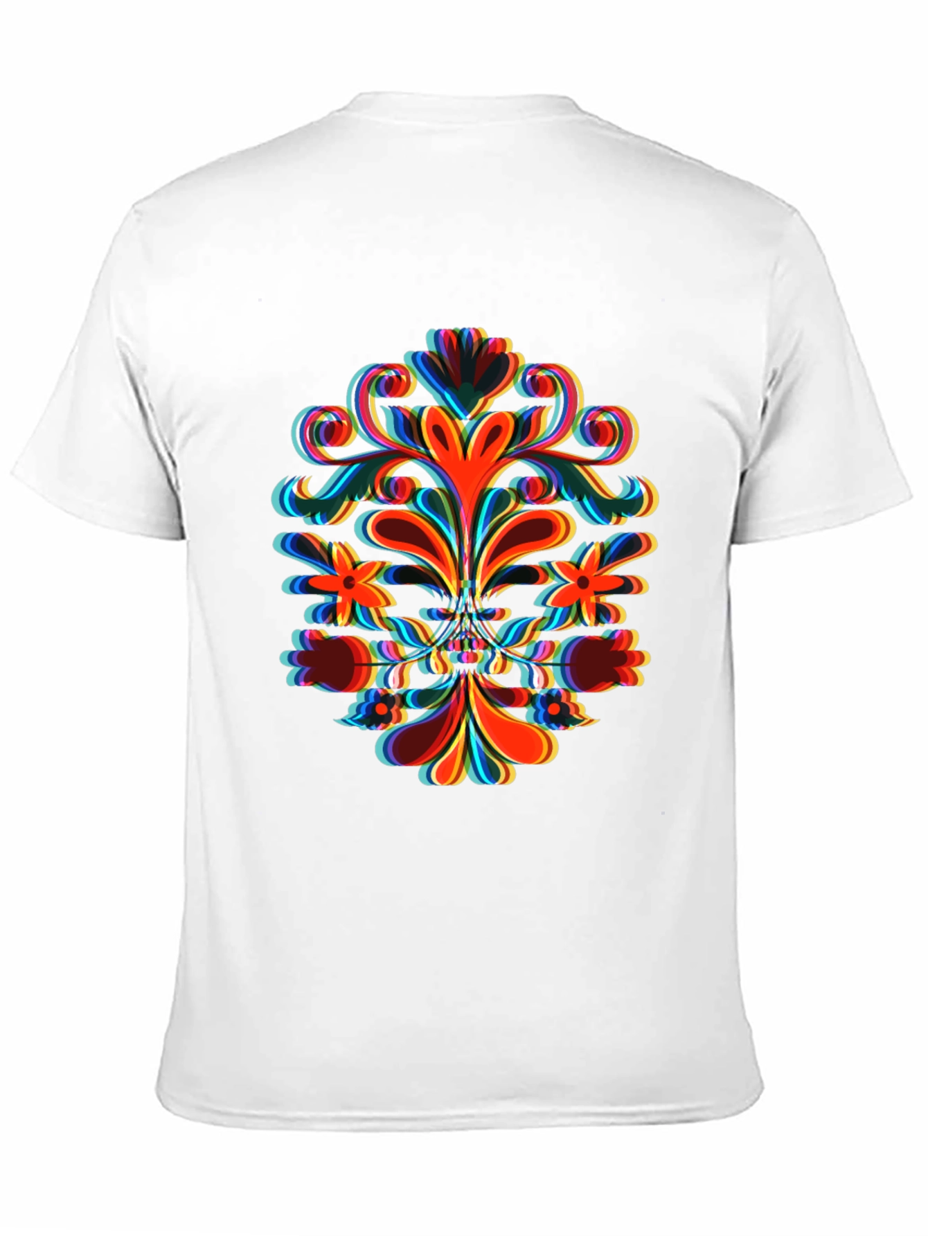Psychedelic Floral Graphic Print Tee