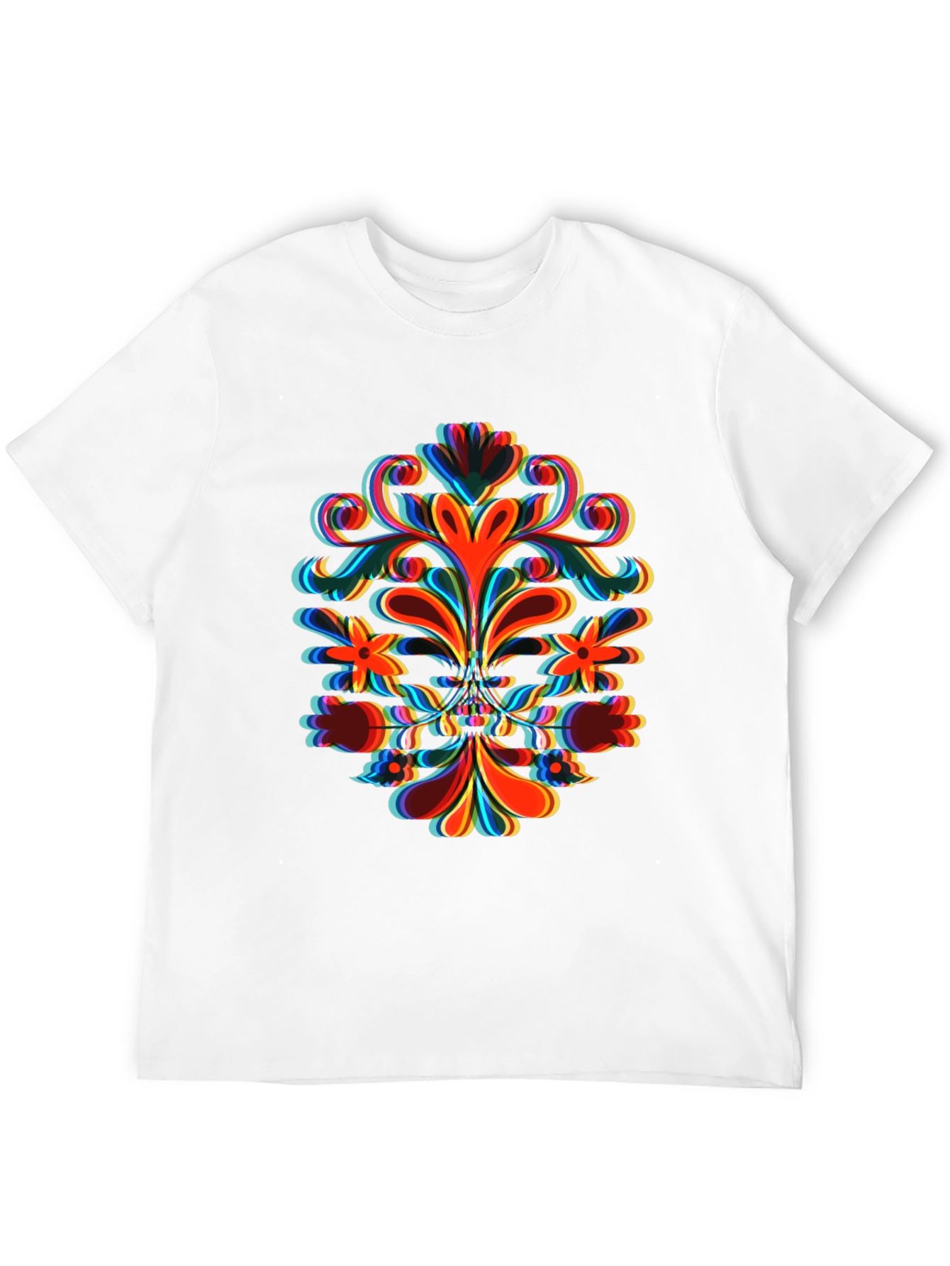 Psychedelic Floral Graphic Print Tee