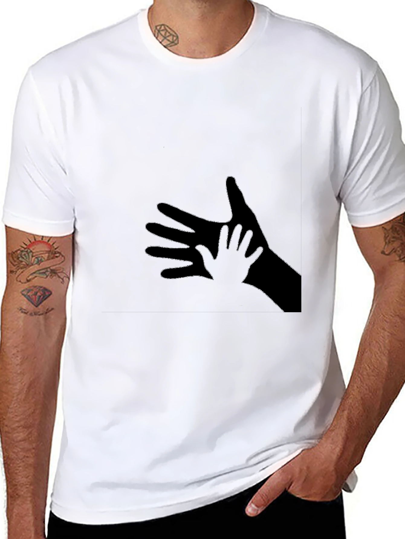 Shadow Hands Graphic T-Shirt - Unisex Black Tee