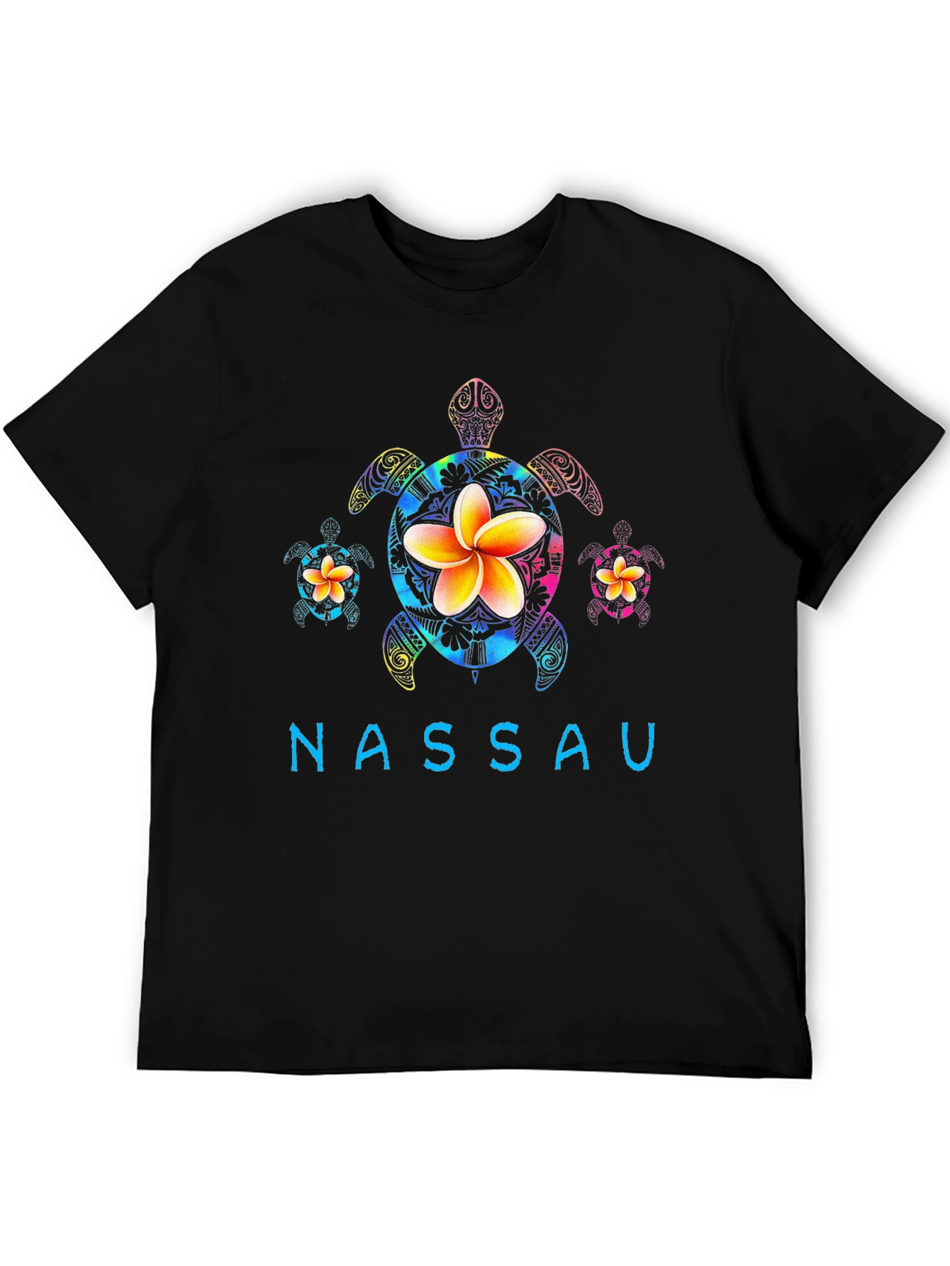 Nassau Turtle Flower Graphic T-Shirt