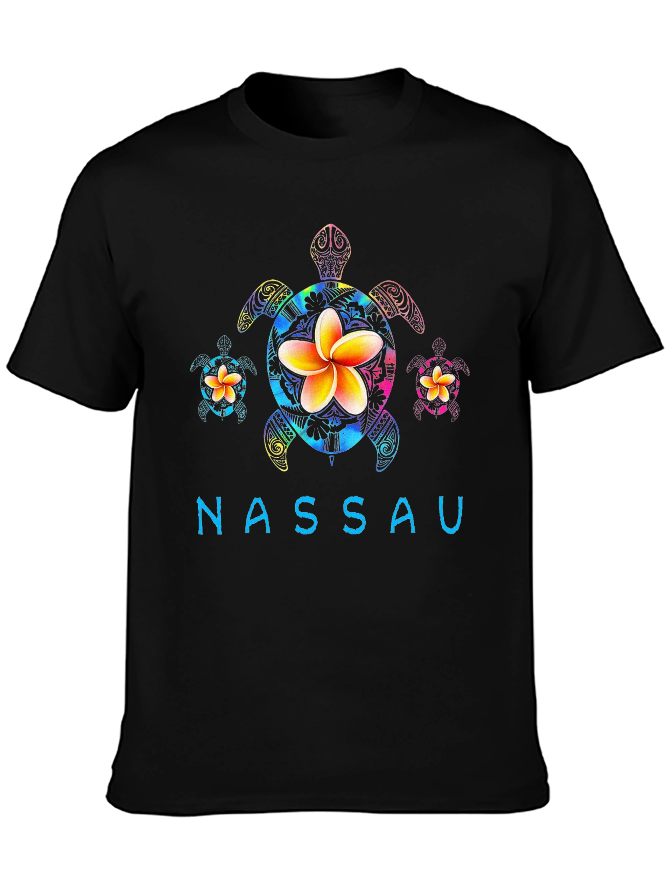 Nassau Turtle Flower Graphic T-Shirt