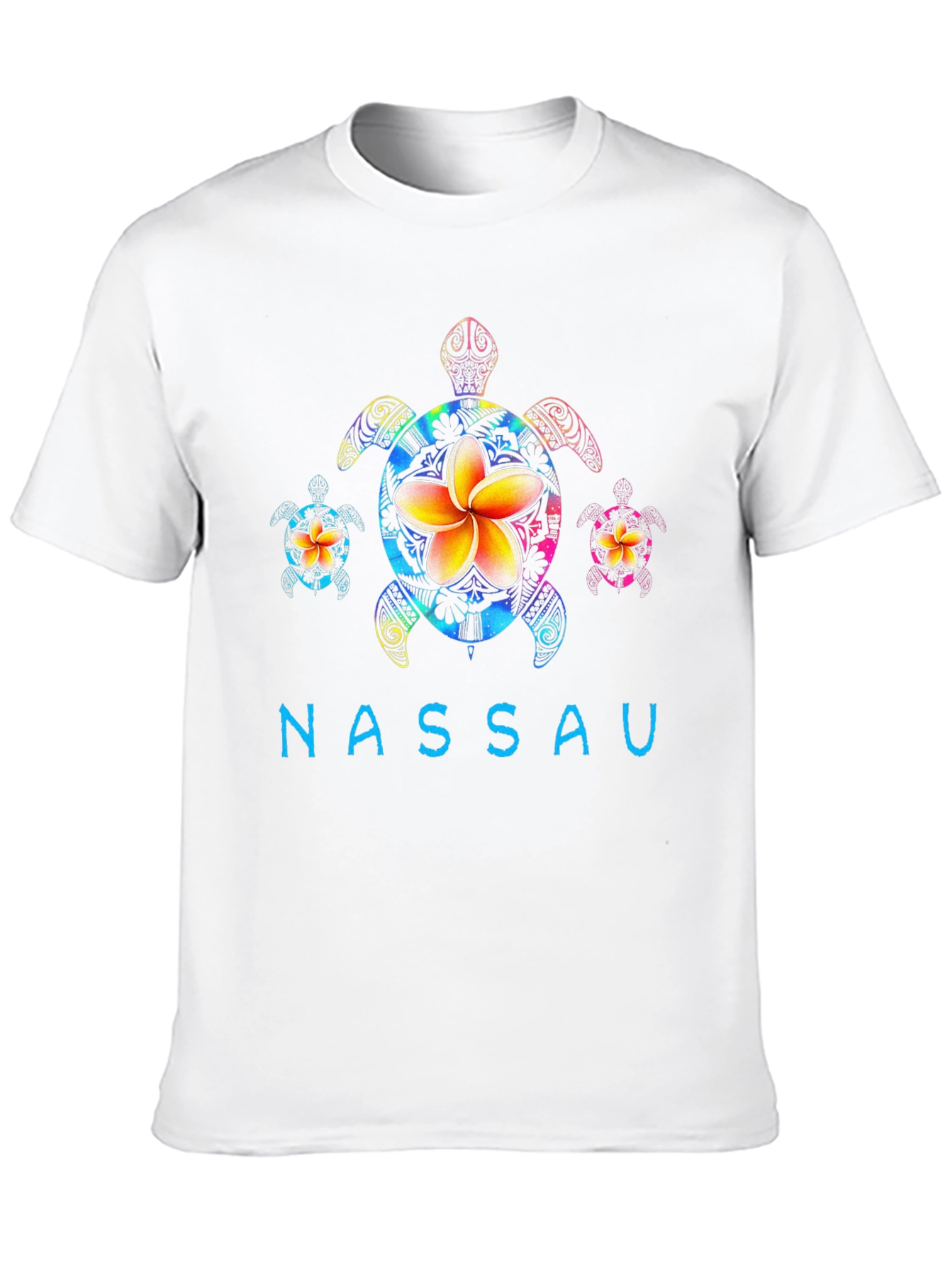Nassau Turtle Flower Graphic T-Shirt