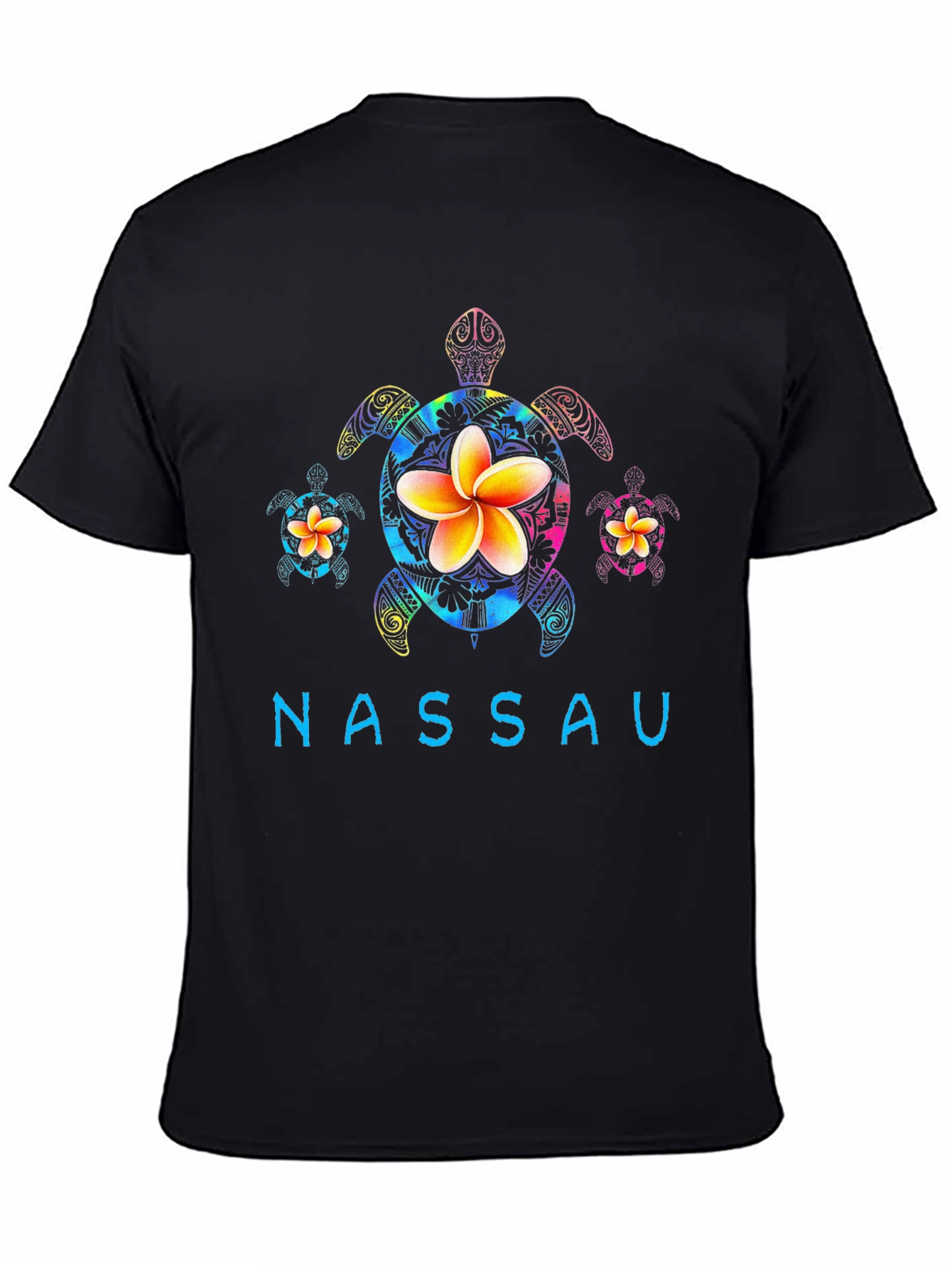 Nassau Turtle Flower Graphic T-Shirt