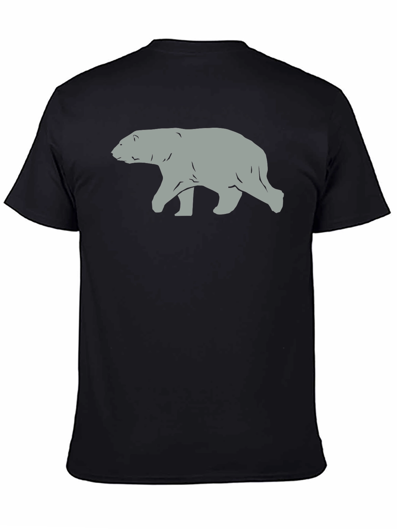 Polar Bear Graphic Tee - Classic Black Cotton T-Shirt