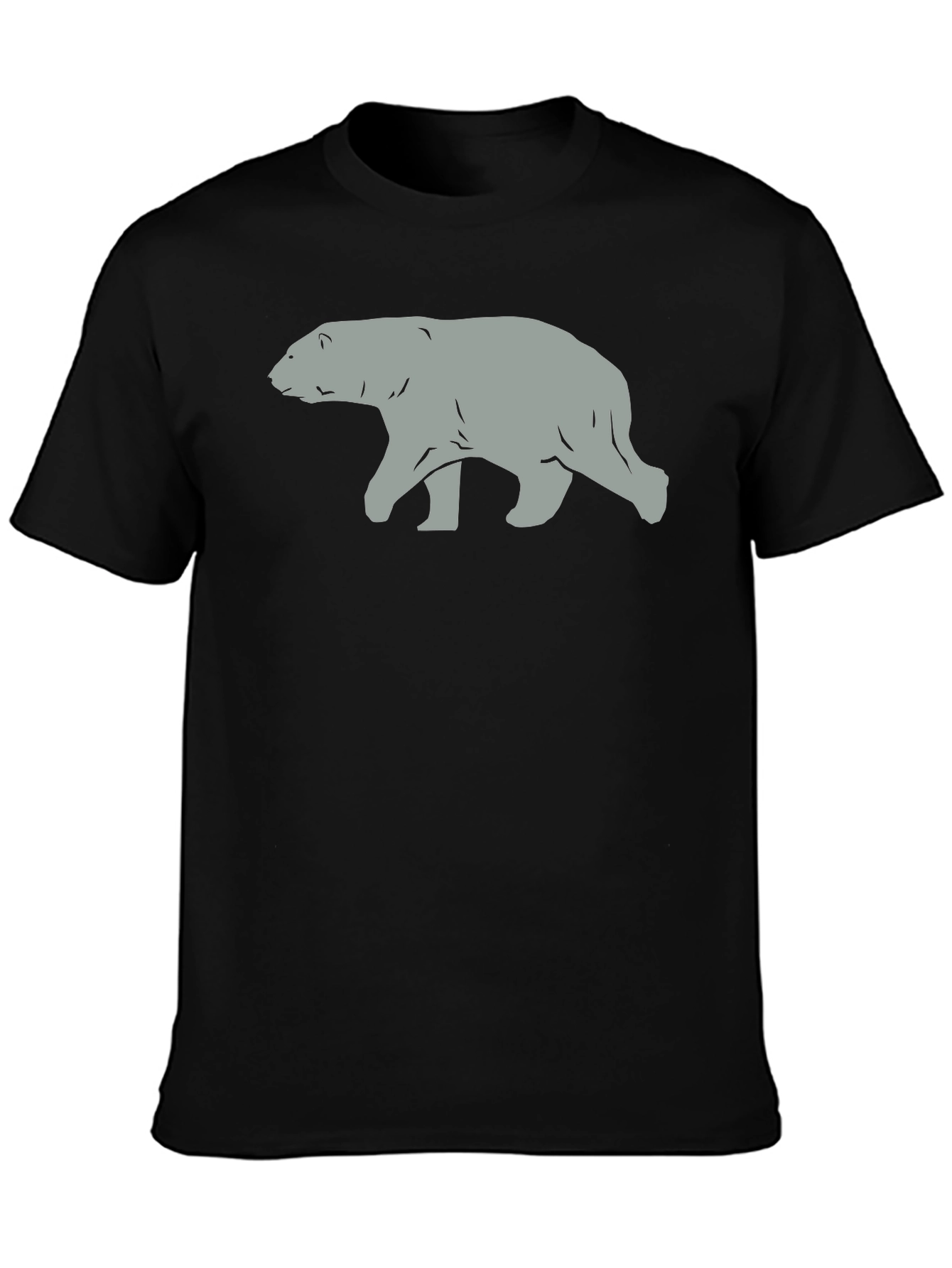 Polar Bear Graphic Tee - Classic Black Cotton T-Shirt