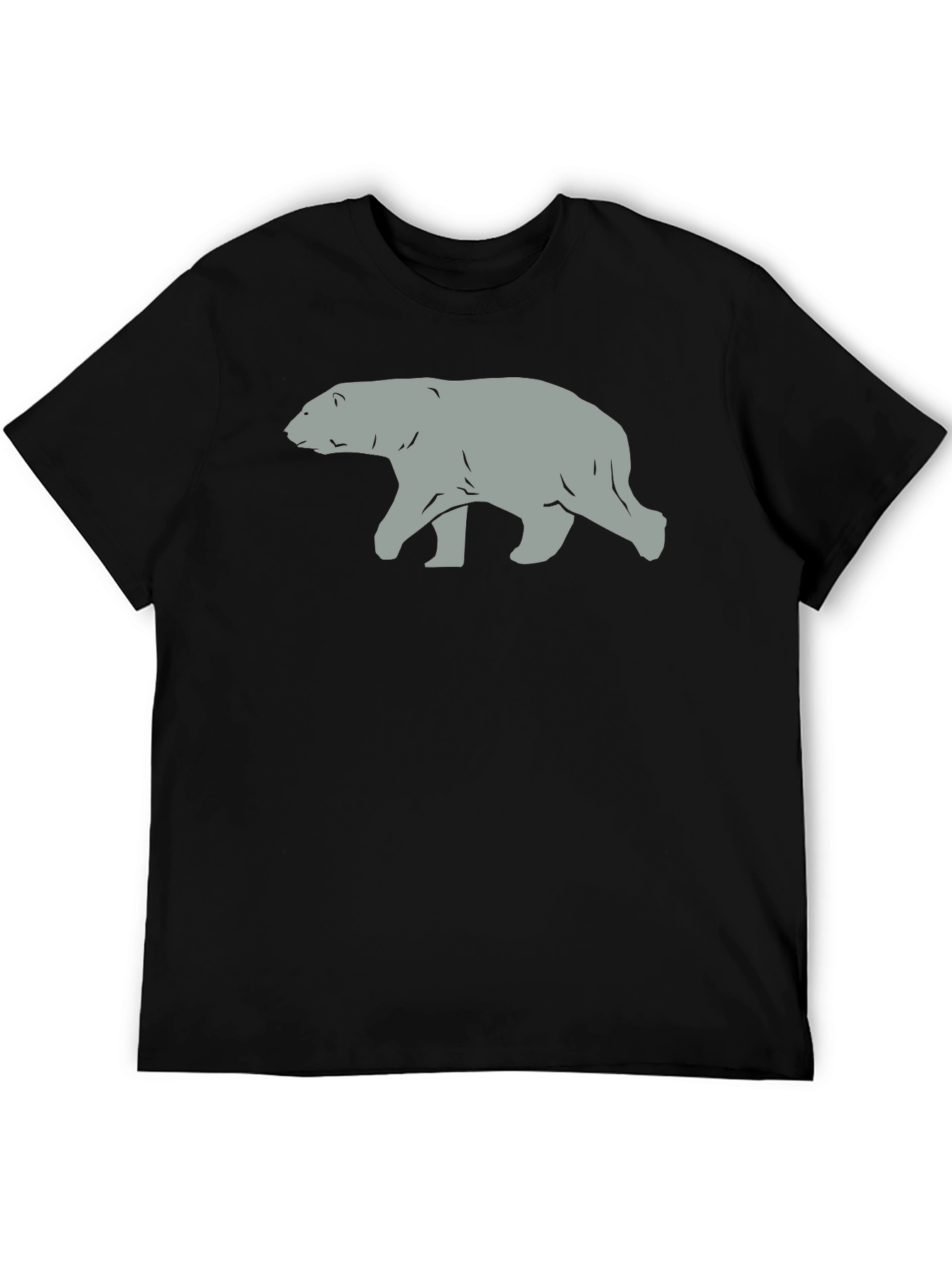 Polar Bear Graphic Tee - Classic Black Cotton T-Shirt