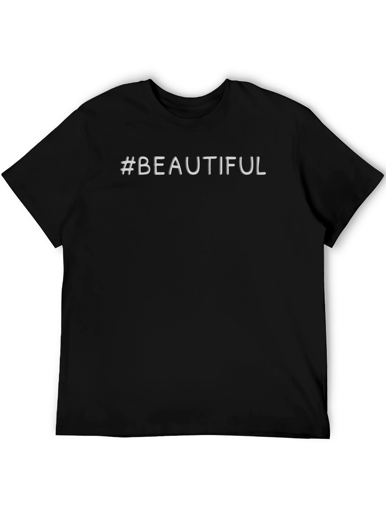 #Beautiful Black Graphic Tee - Stylish Casual Wear
