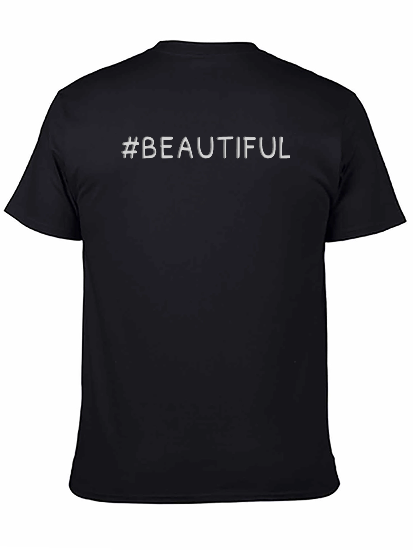 #Beautiful Black Graphic Tee - Stylish Casual Wear