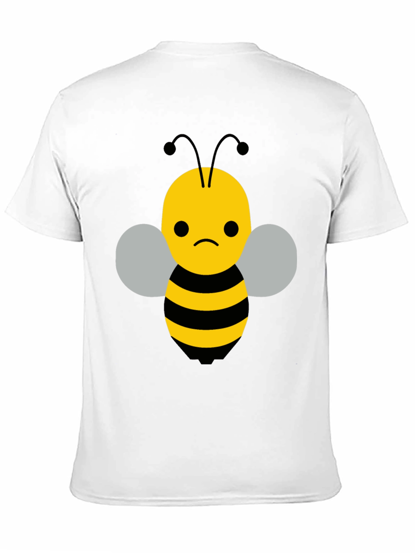 Sad Bee Graphic Tee - Black Cotton Blend T-Shirt