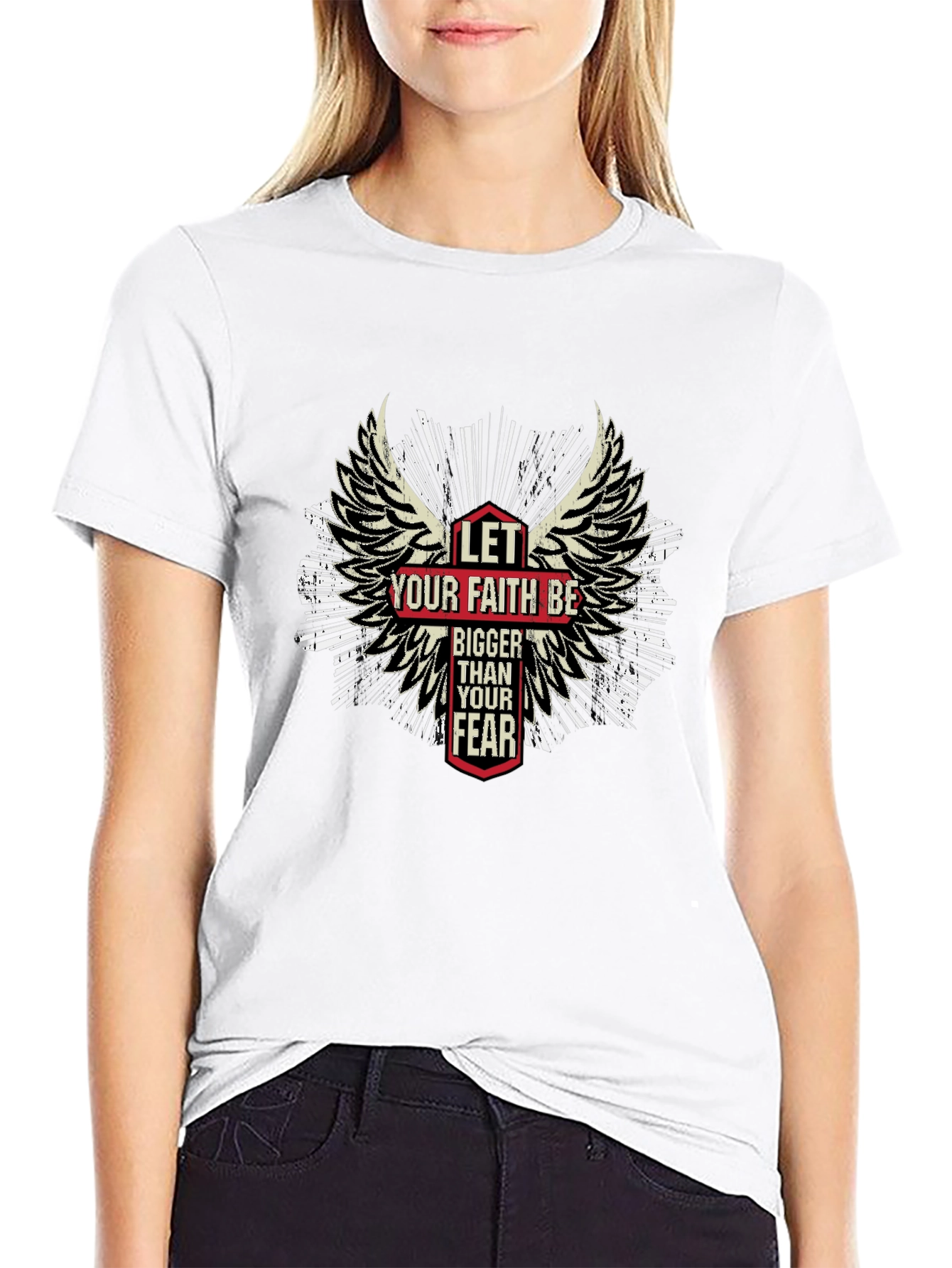 Faith Over Fear T-Shirt - Wings Graphic Tee
