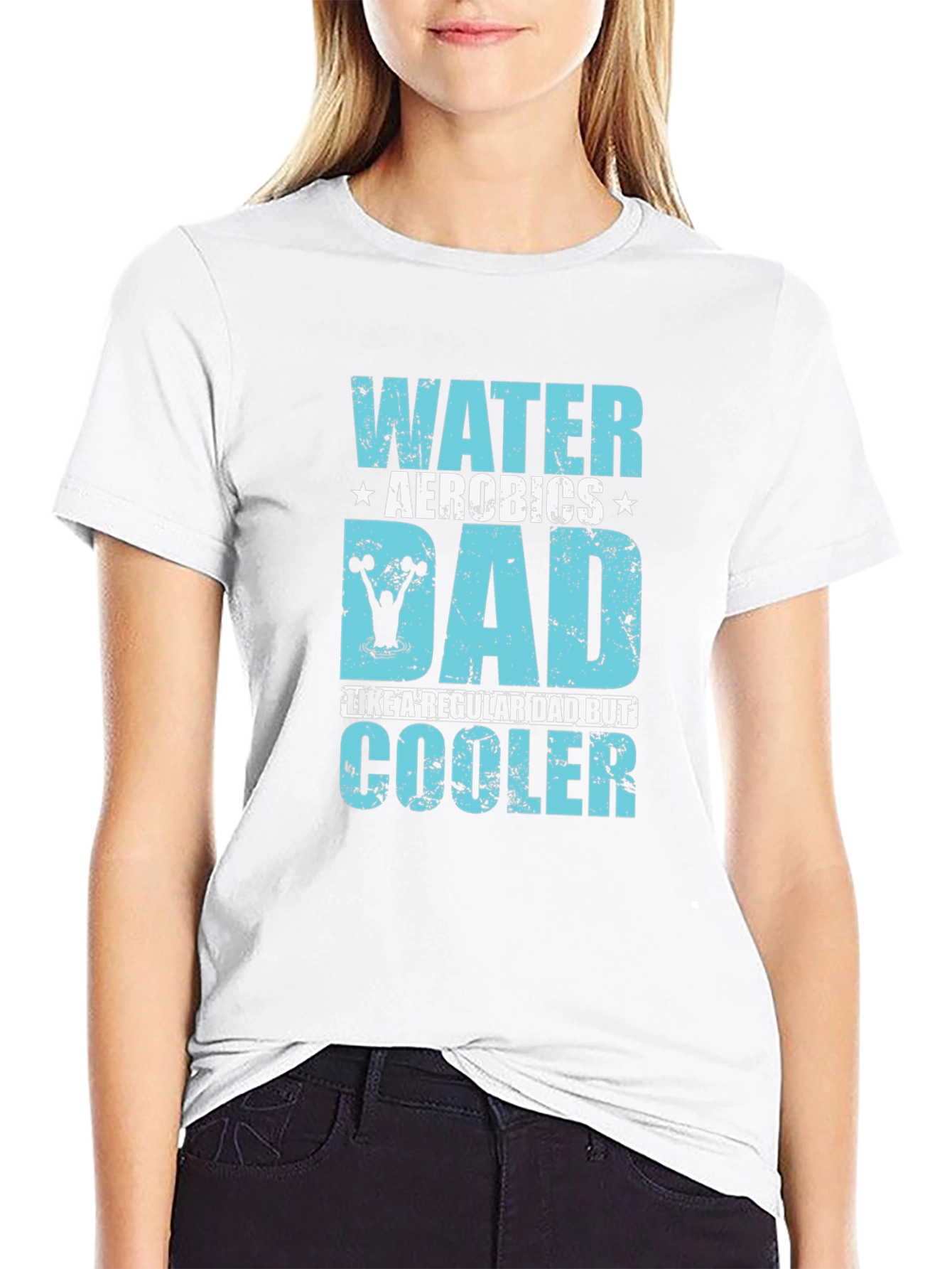 Water Aerobics Dad Graphic T-Shirt - Cooler Than Regular!