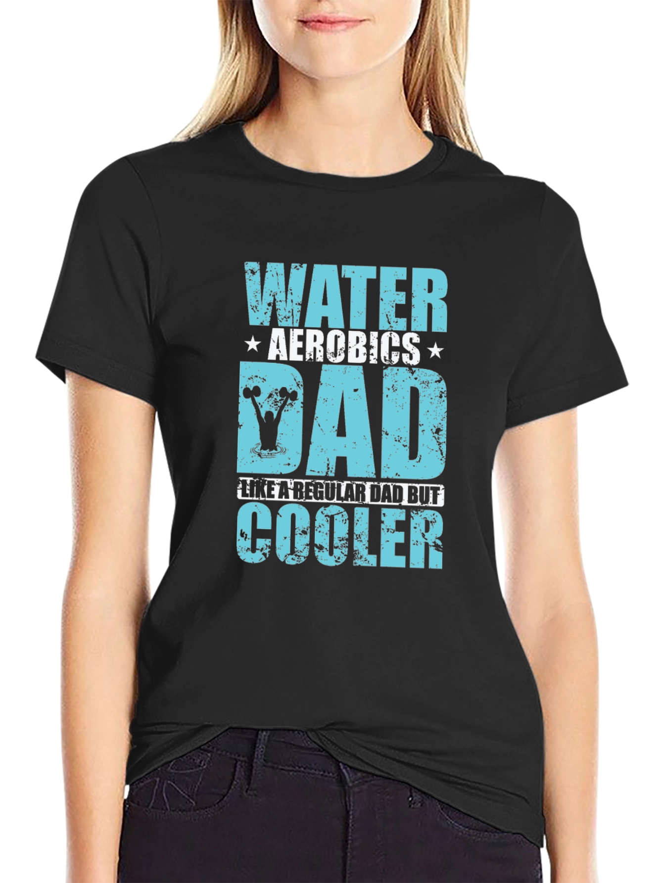 Water Aerobics Dad Graphic T-Shirt - Cooler Than Regular!