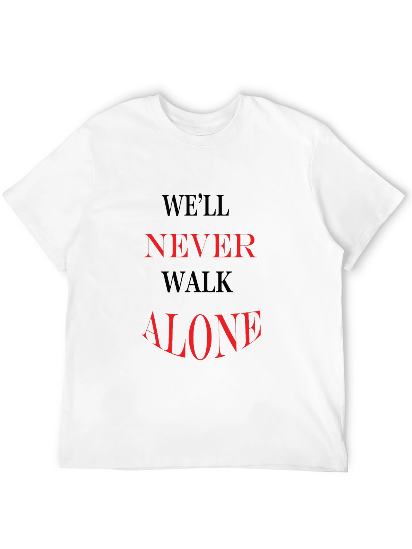 Well Never Walk Alone Black Graphic Tee
